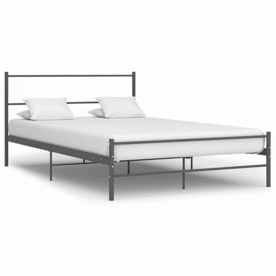 furnicato Bett Bettgestell Grau Metall 120x200 cm günstig online kaufen