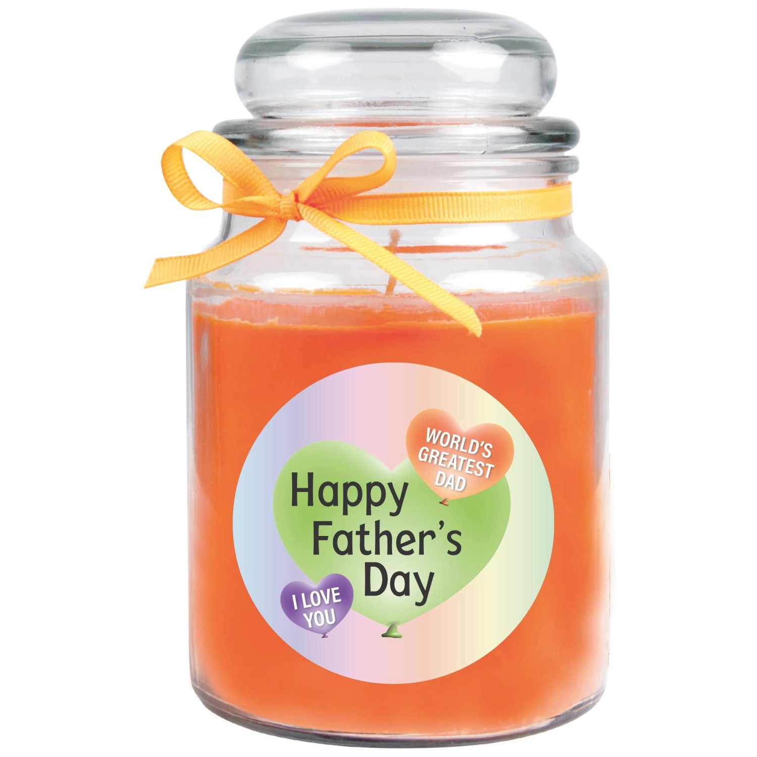 HS Candle Duftkerze & Bonbon Glas Vatertag Orange Honigmelone günstig online kaufen