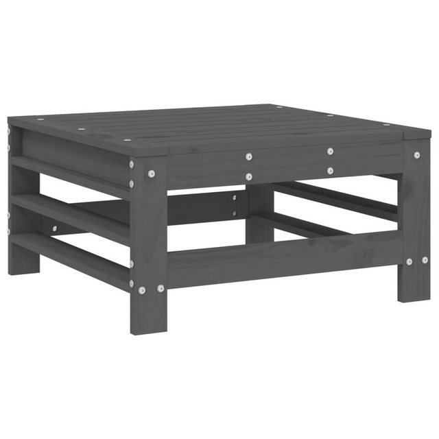 vidaXL Sofaelement Gartenhocker Grau Massivholz Kiefer (1 St) günstig online kaufen