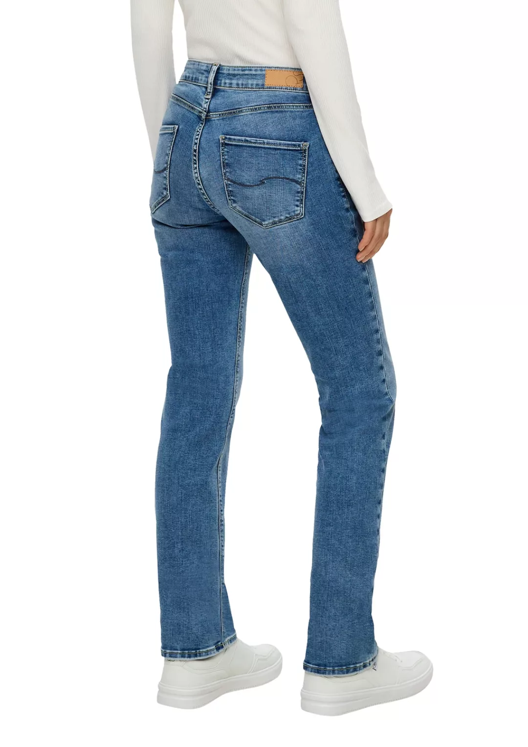 QS Slim-fit-Jeans Catie Slim Fit, Mid Rise, Straight Leg günstig online kaufen