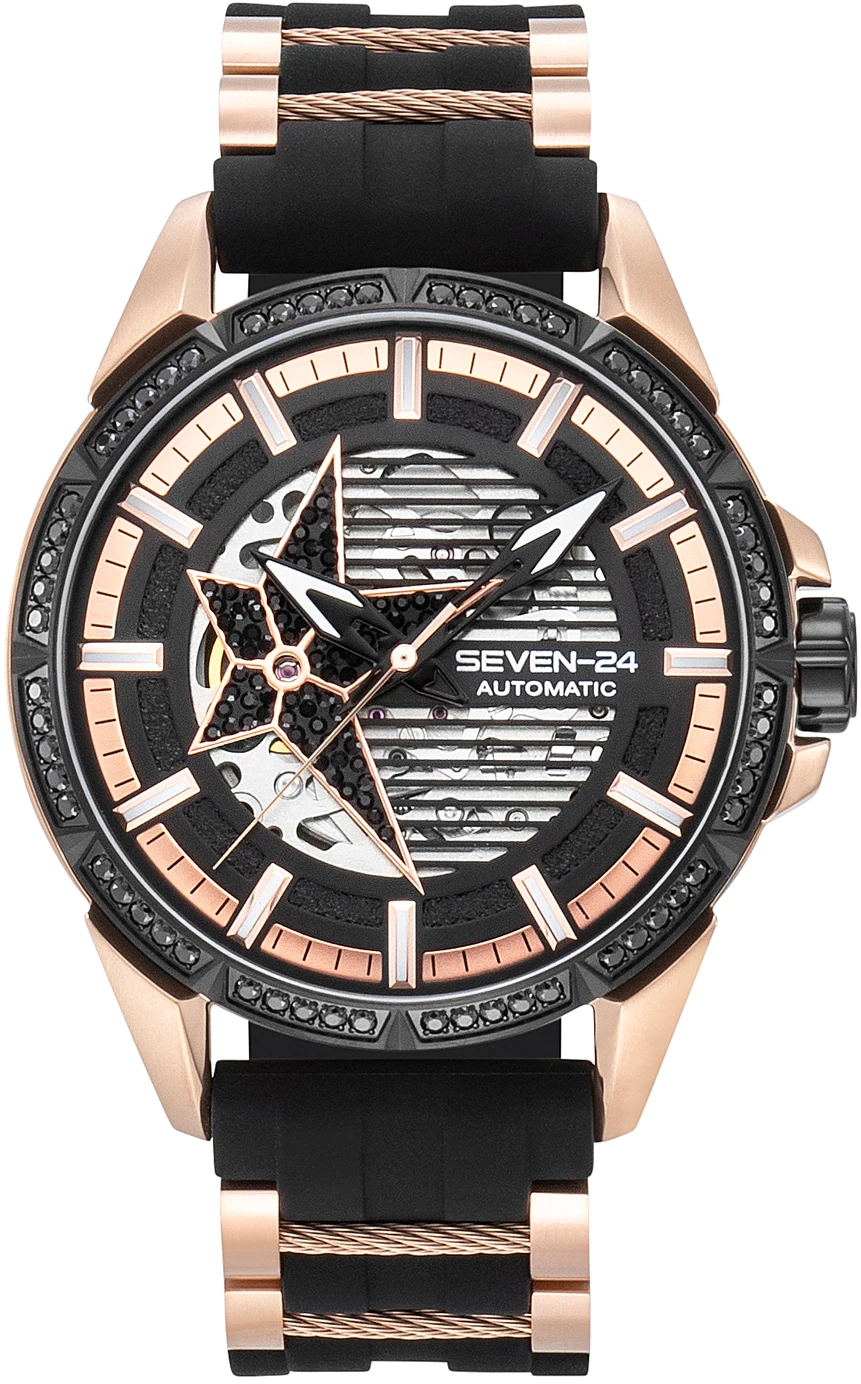 SEVEN-24 Automatikuhr "Seven-24 Star Ray Rosé Black, SV1259BSRB-04ST" günstig online kaufen