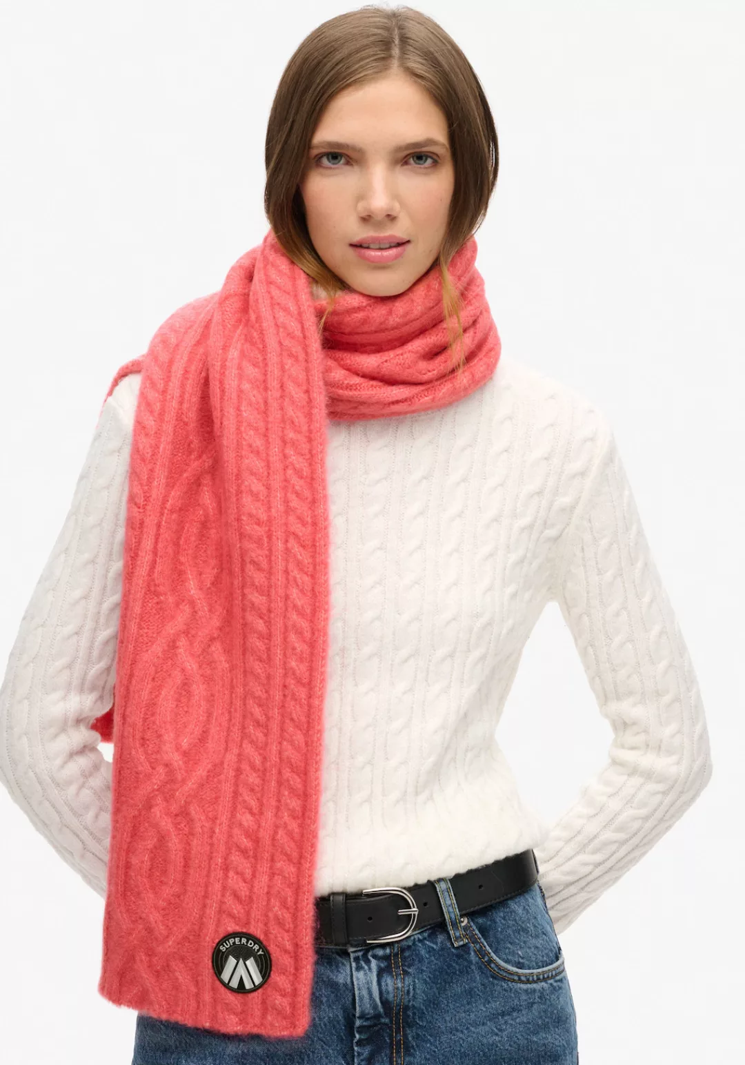 Superdry Strickschal "CABLE LUXE KNIT SCARF" günstig online kaufen