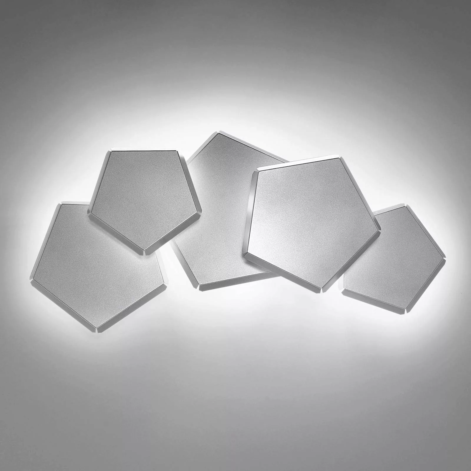 LED-Wandleuchte Pleiadi in Silber, fünfflammig günstig online kaufen