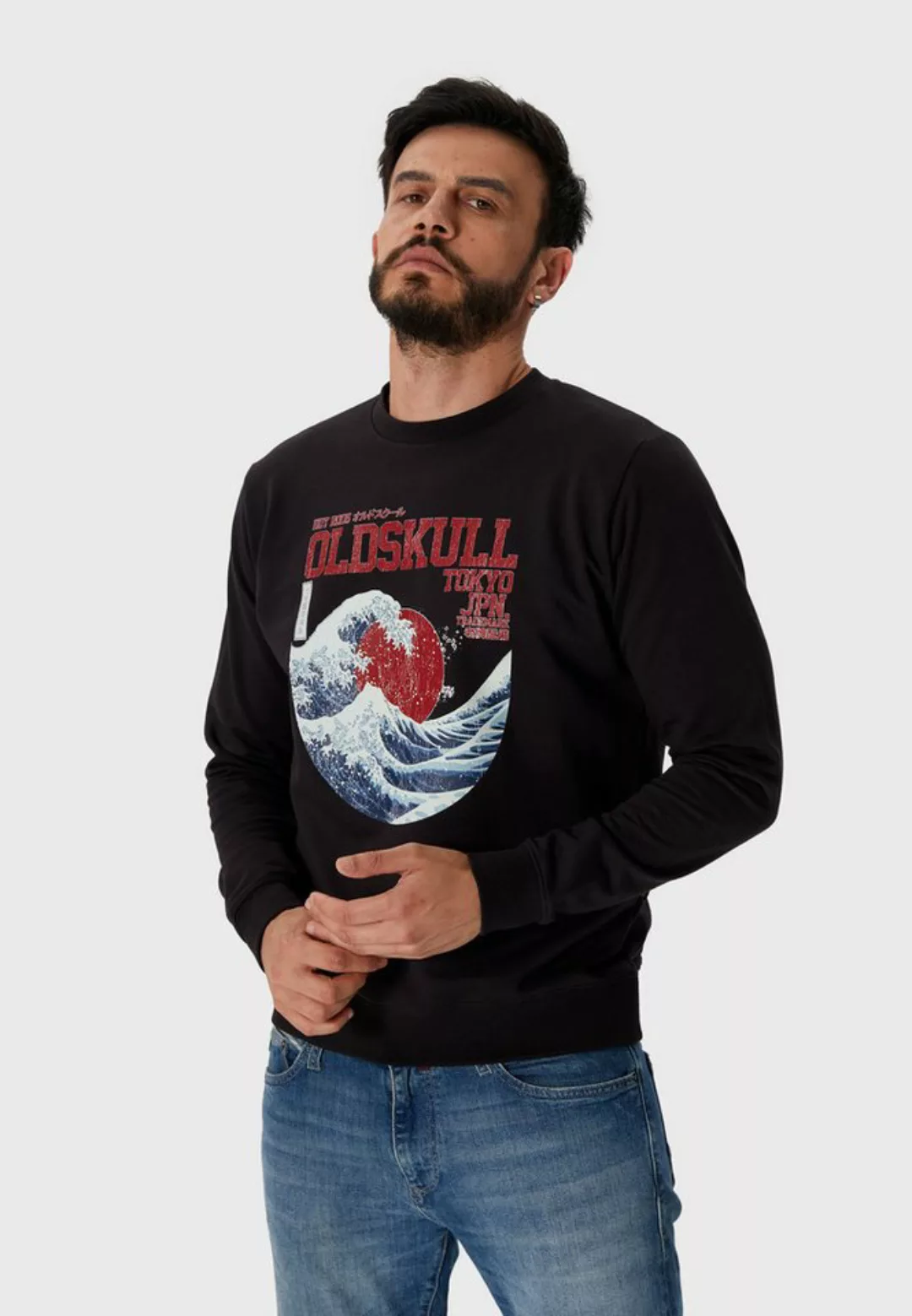 Oldskull Sweatshirt Asian Big W Vintage Logo Graphic günstig online kaufen