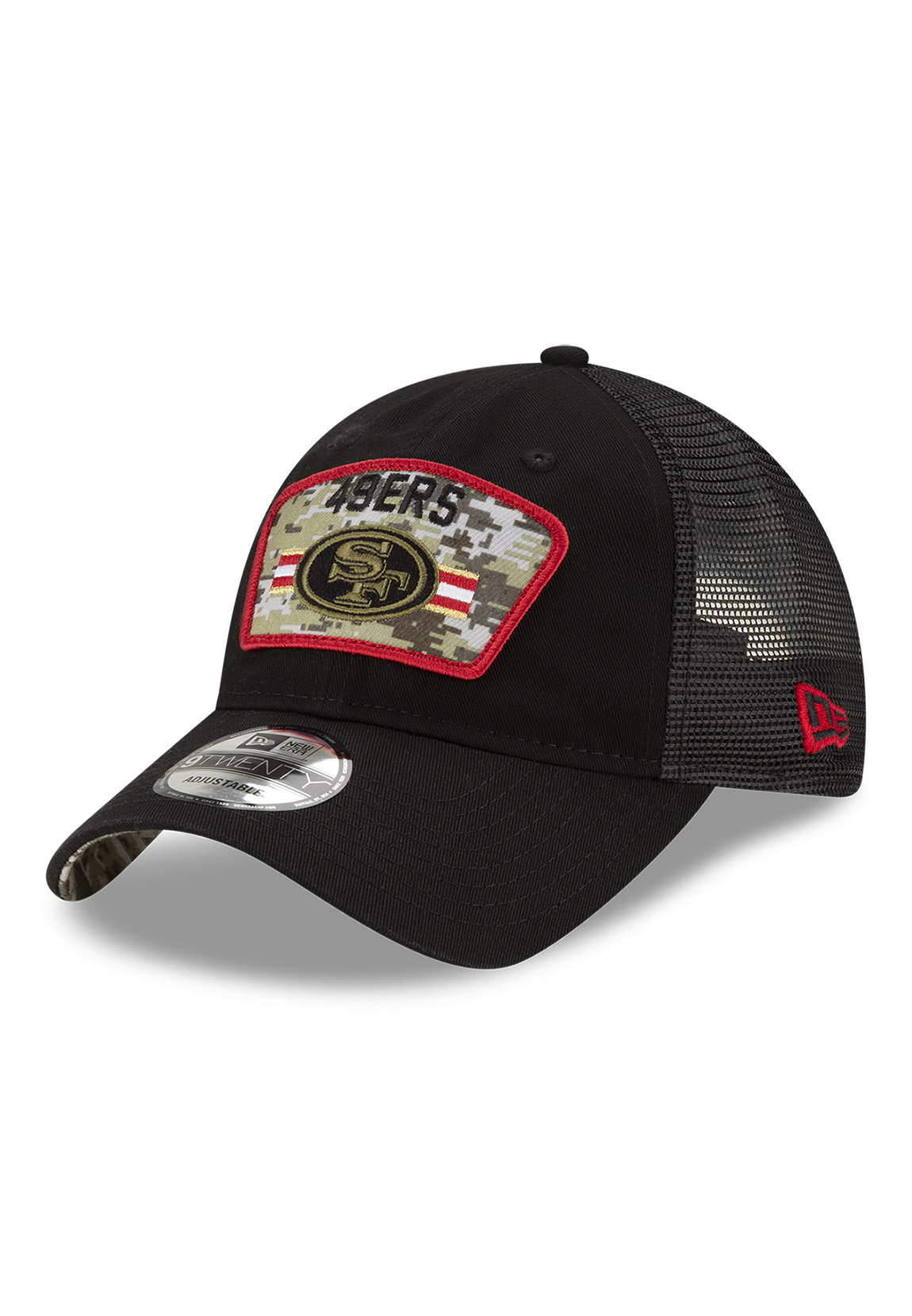 New Era NFL21 Salute to Service 9Twenty Adjustable Cap SAN FRANCISCO Schwar günstig online kaufen