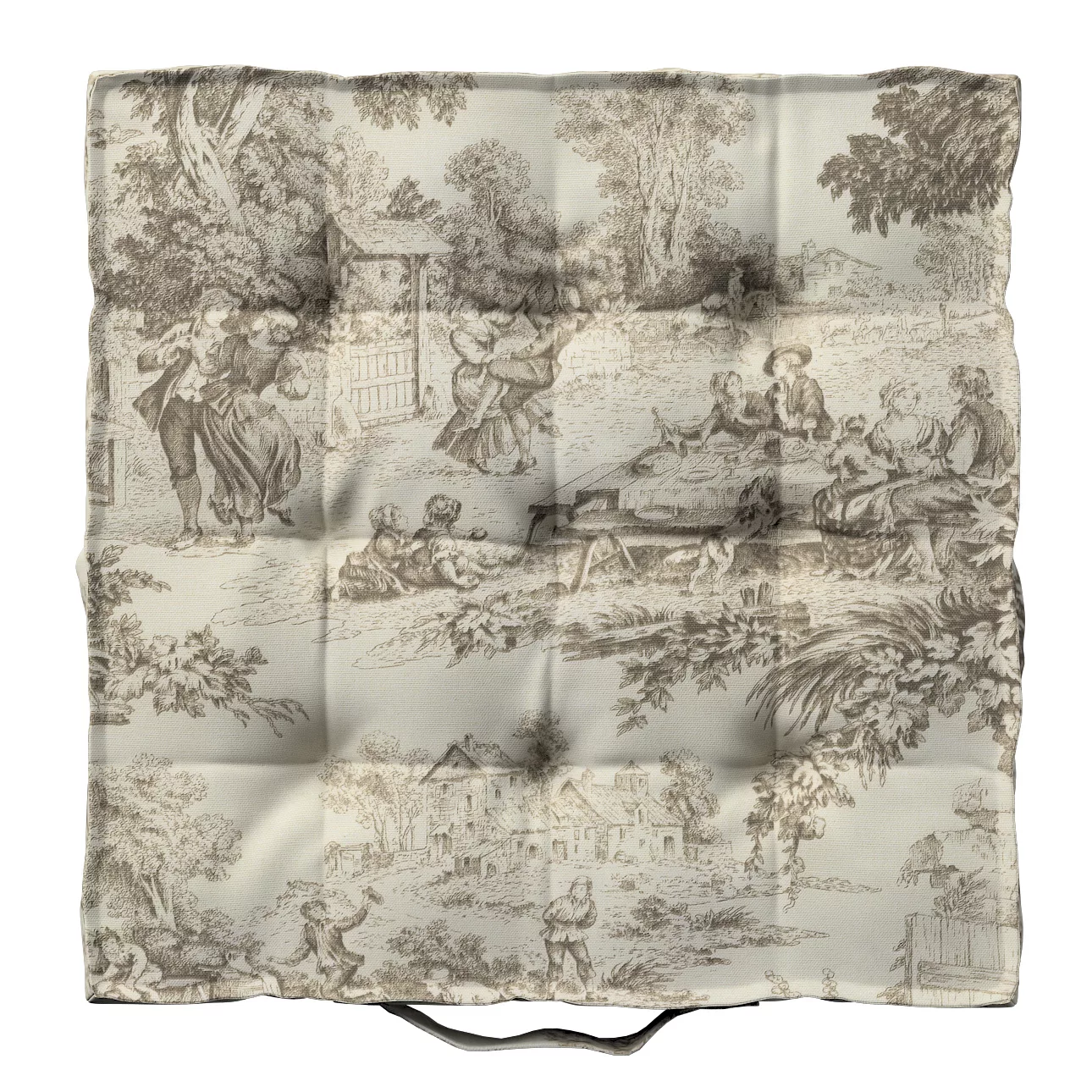Sitzkissen Jacob mit Handgriff, ecru-beige, 40 x 40 x 6 cm, Avinon (144-53) günstig online kaufen