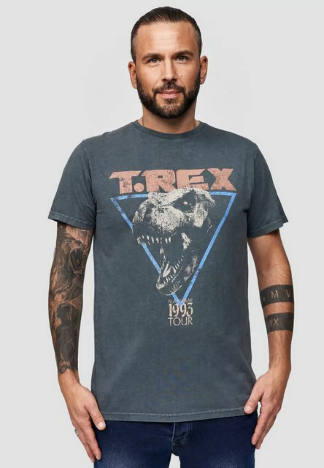 Recovered T-Shirt Jurassic Park T-Rex 1993 GOTS zertifizierte Bio-Baumwolle günstig online kaufen