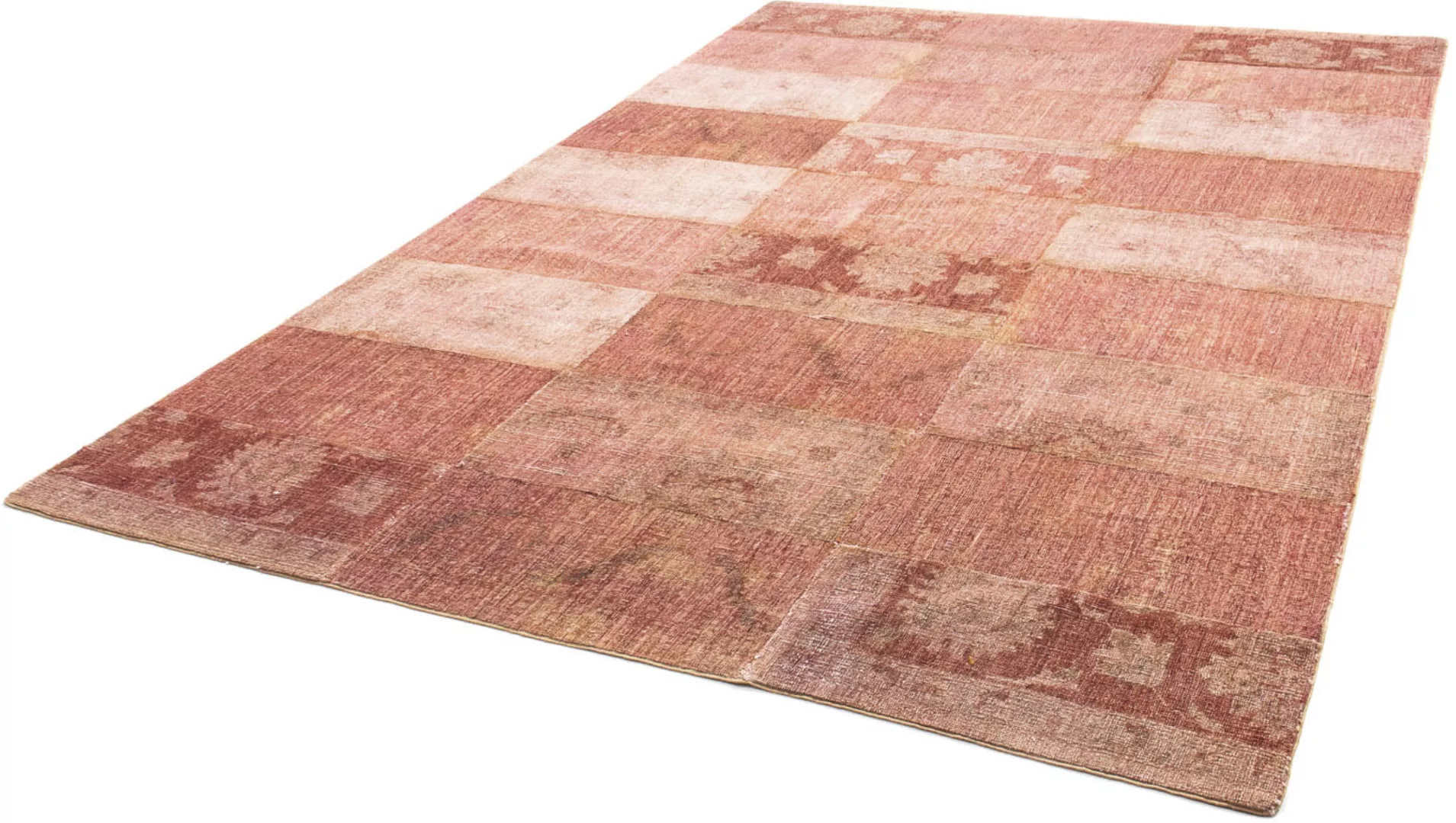 morgenland Teppich »Patchwork - 270 x 181 cm - hellrot«, rechteckig, Wohnzi günstig online kaufen