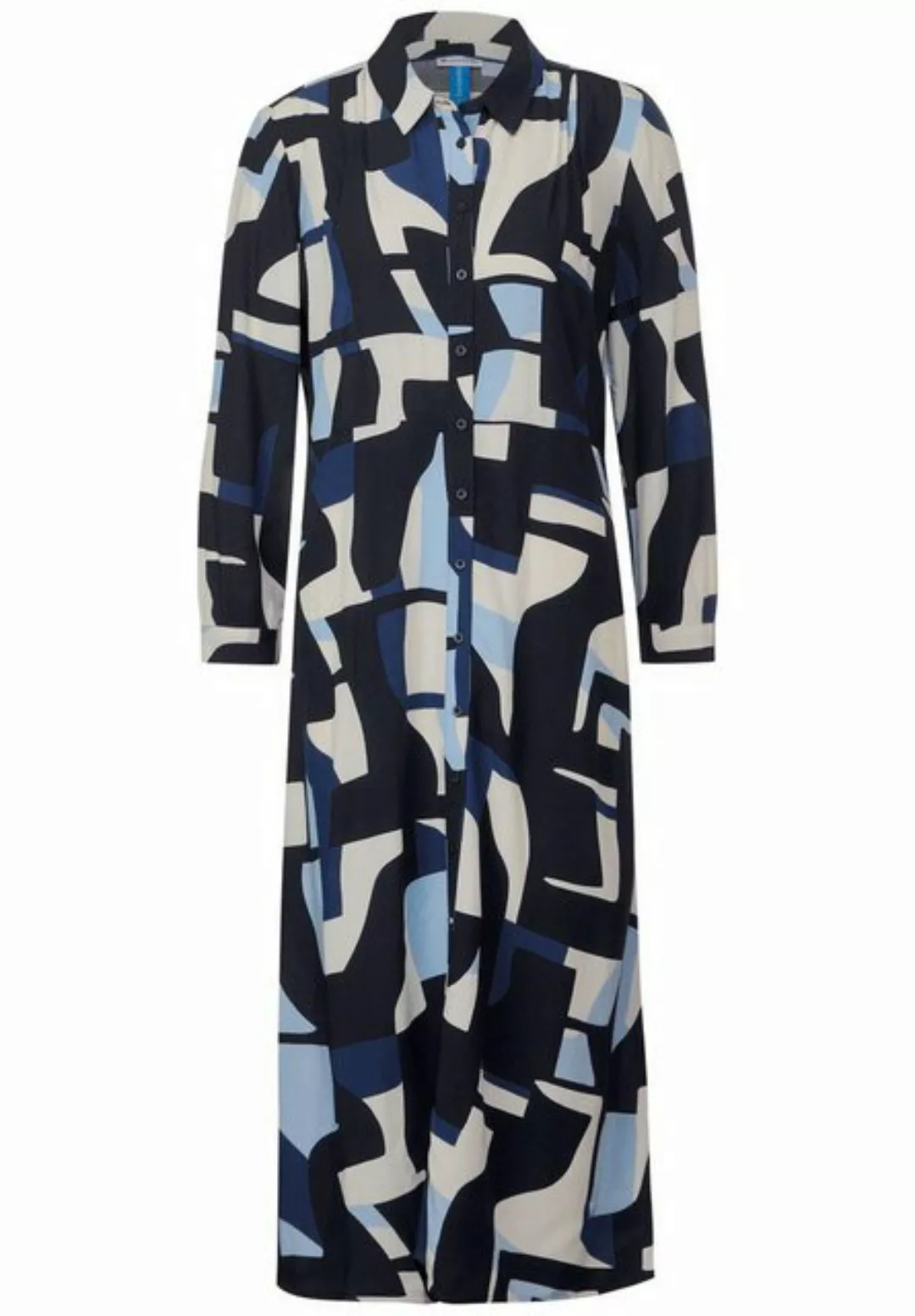 STREET ONE Sommerkleid Viscose Shirt Dress_Midi Multi, deep blue günstig online kaufen