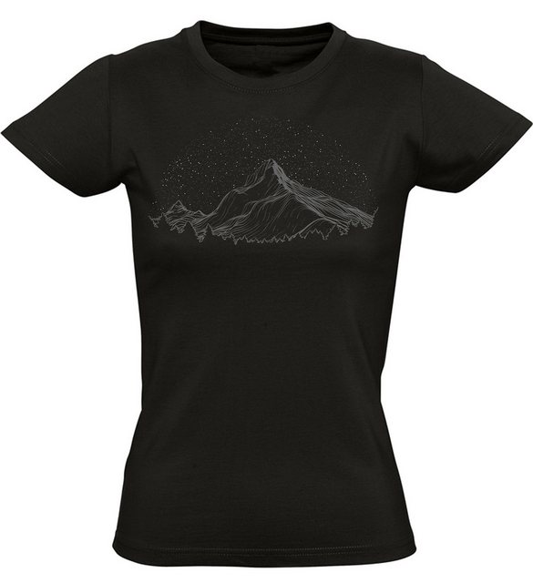 Baddery Print-Shirt Damen Wander T-Shirt: "Berghimmel" - Kletter T-Shirt Fr günstig online kaufen