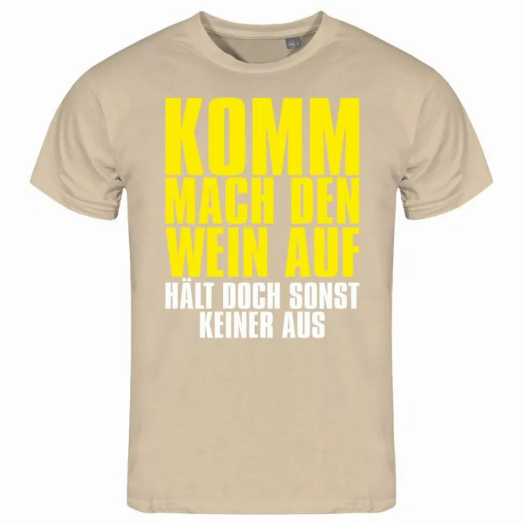 deinshirt Print-Shirt Herren T-Shirt Komm mach den Wein auf - hält doch son günstig online kaufen