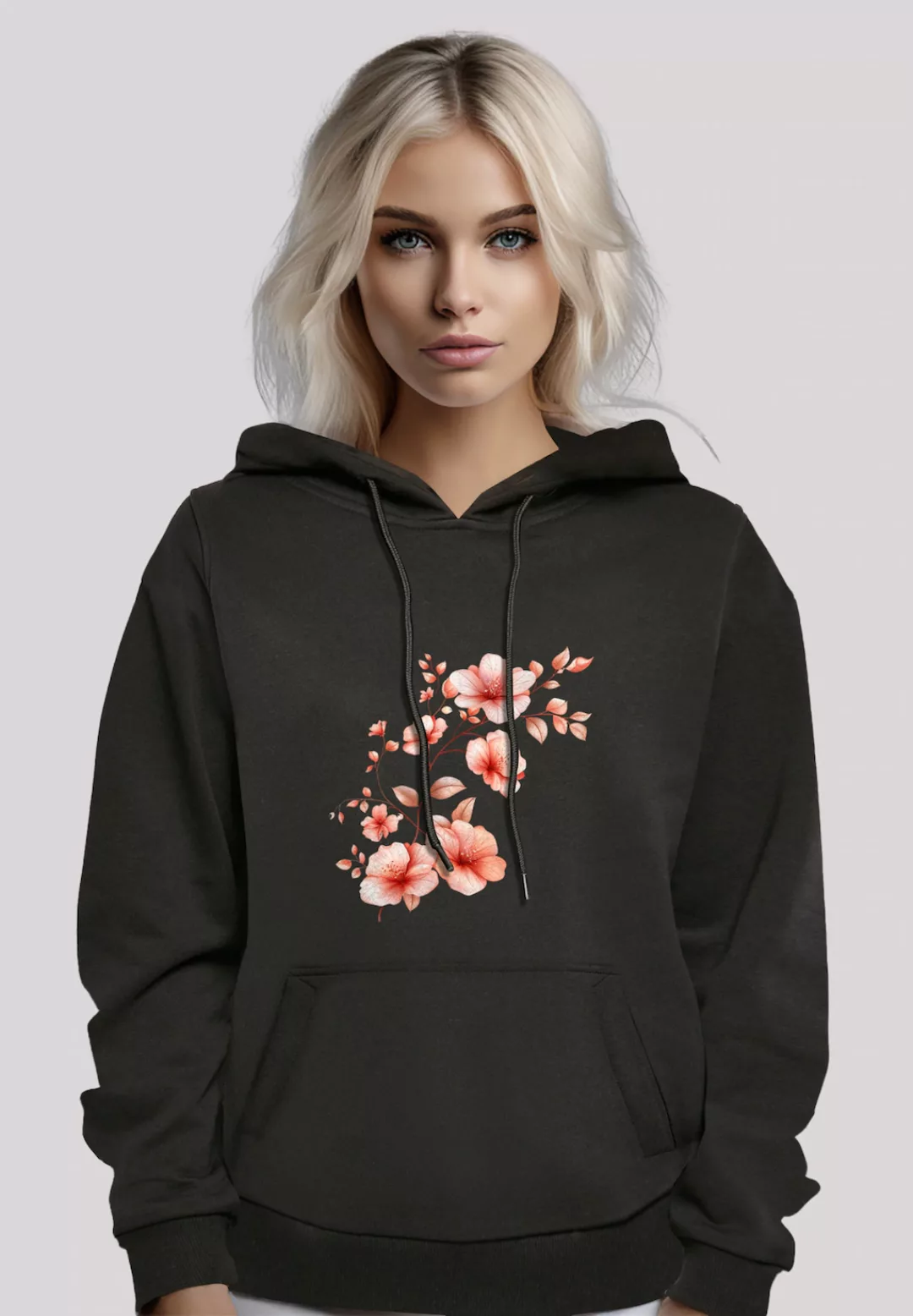 F4NT4STIC Kapuzenpullover "Rosa Blumenzweig 3D", Premium Qualität günstig online kaufen