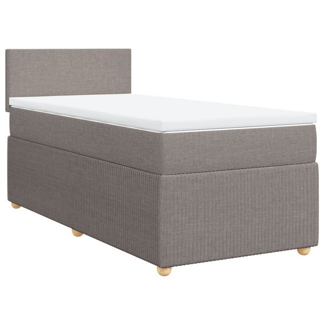 vidaXL Boxspringbett, Boxspringbett mit Matratze Taupe 80x200 cm Stoff günstig online kaufen