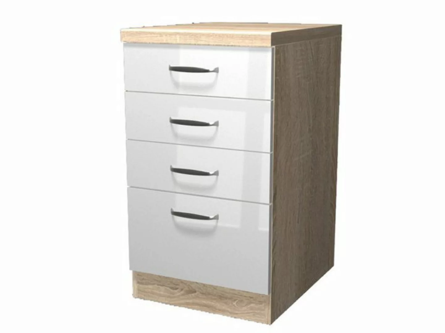 Flex-Well Schubkasten-Unterbau Schubkastenschrank - 50 cm breit - Hochglanz günstig online kaufen