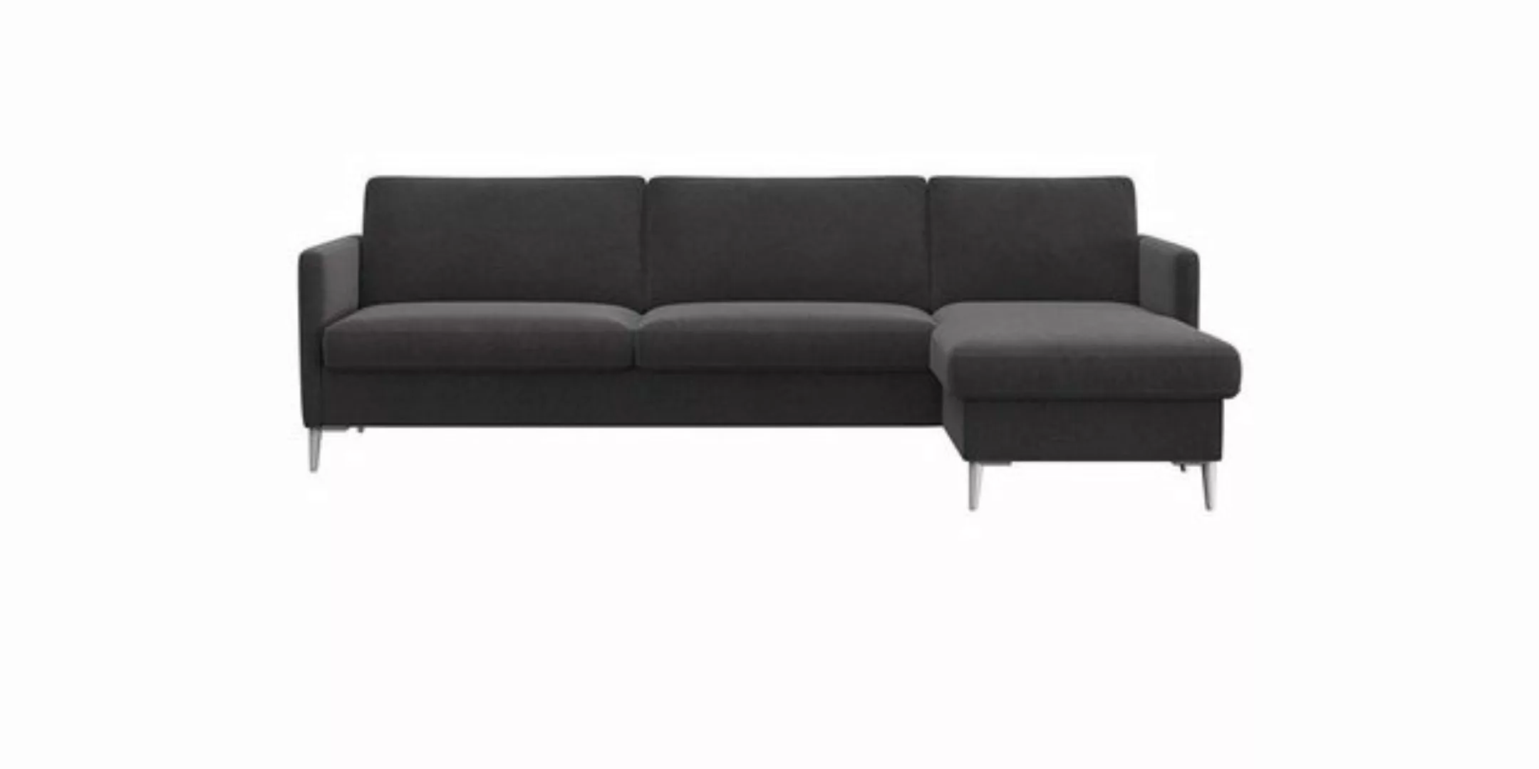 FLEXLUX Ecksofa Fiore, L-Form, schmale Armlehnen, Kaltschaum, Füße Alu günstig online kaufen