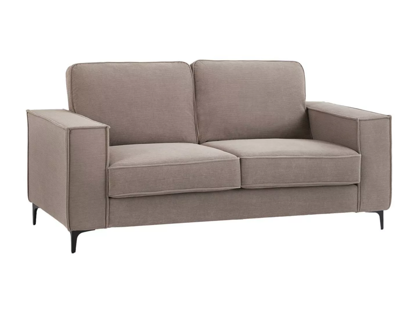 Sofa 2-Sitzer - Cord - Grau - OLMEDA günstig online kaufen