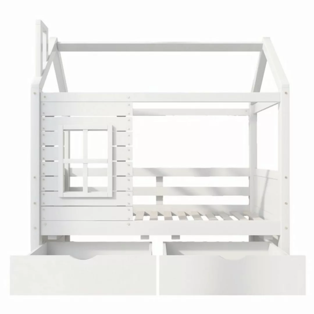 Gotagee Kinderbett 80x160 Massivholz mit Rausfallschutz Fenster vielseitige günstig online kaufen