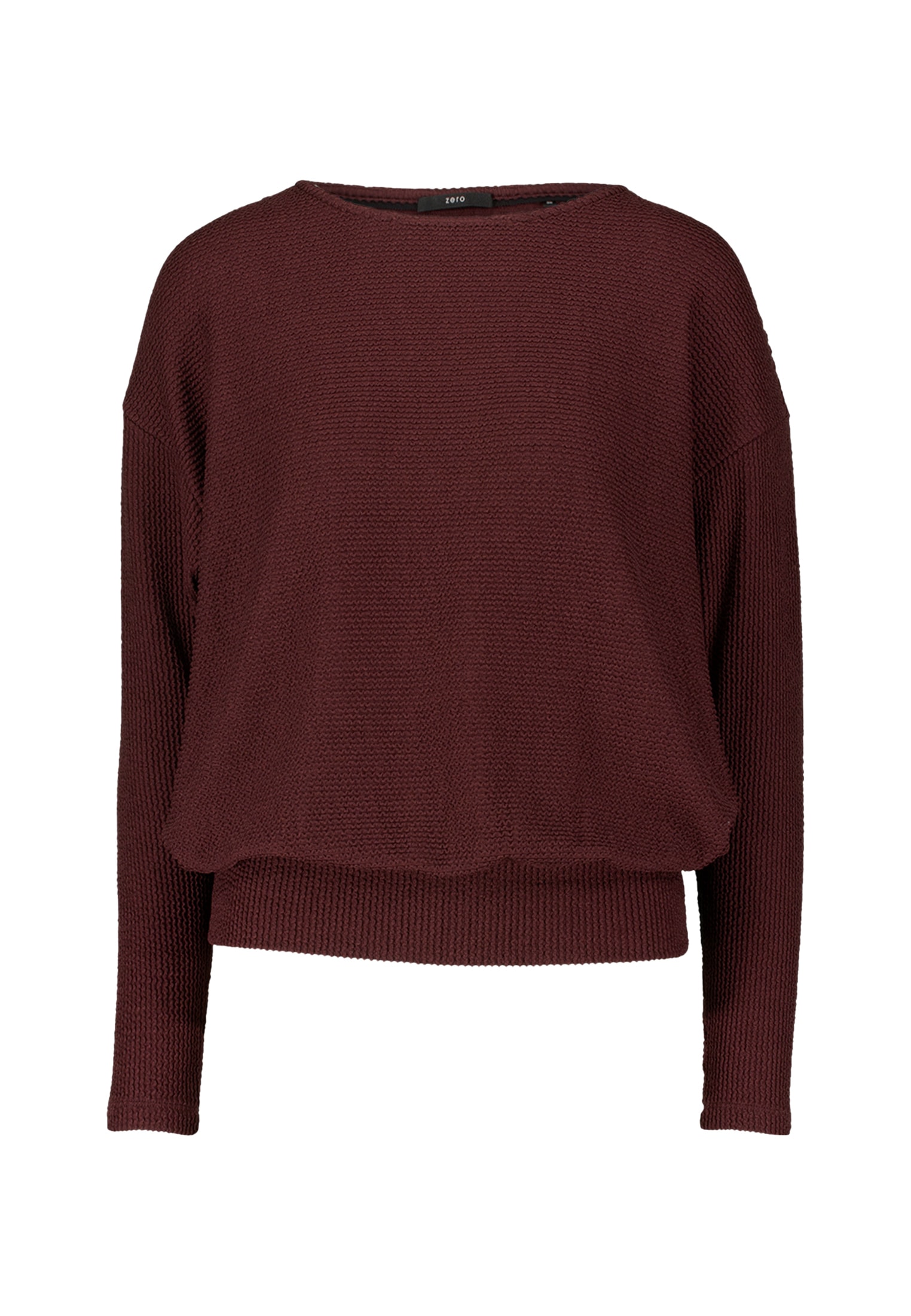 Zero Kurzarmshirt "zero Damen Jerseyshirt strukturiert langarm", (1 tlg.), günstig online kaufen