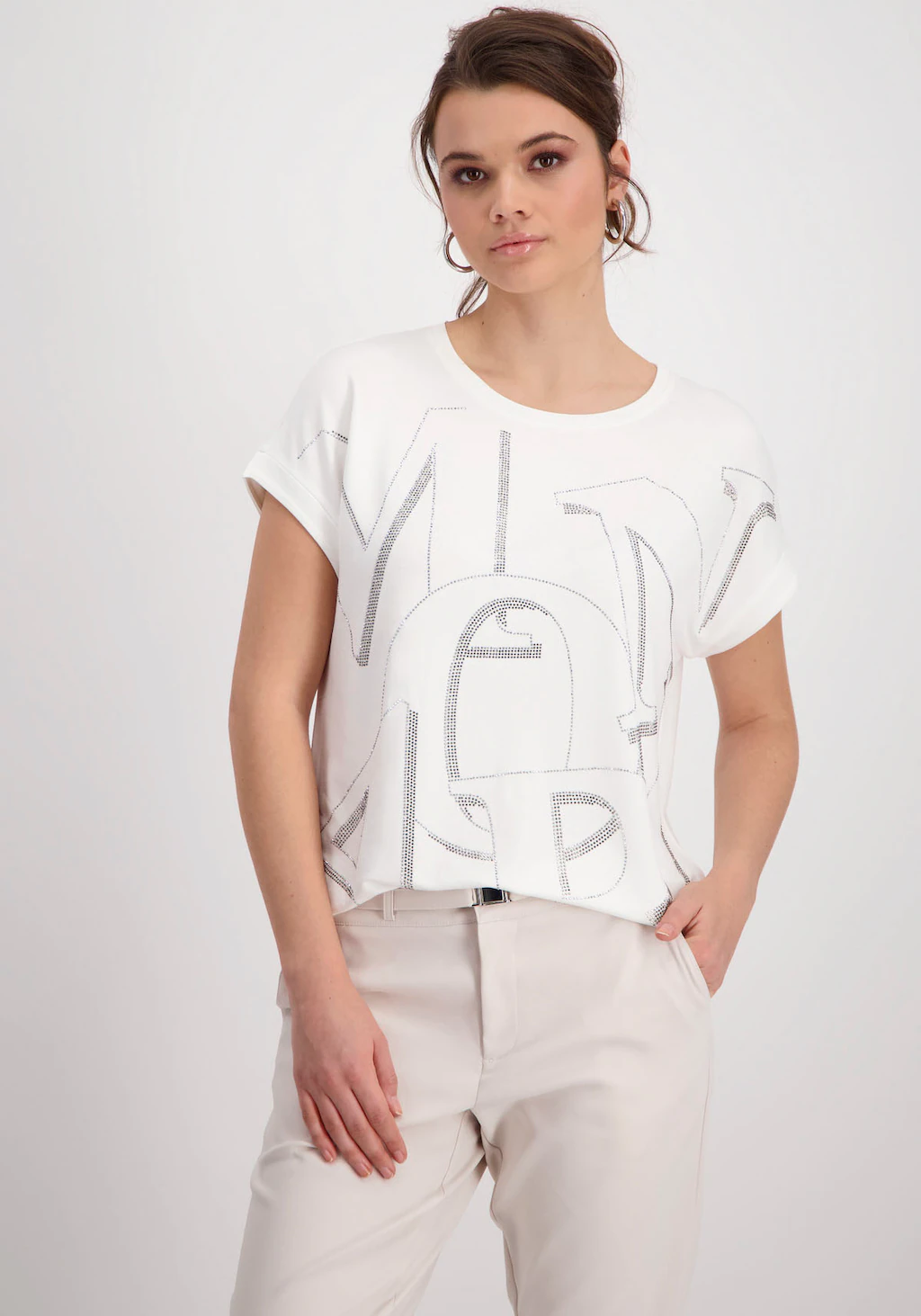 Monari Rundhalsshirt mit Buchstabendruck günstig online kaufen