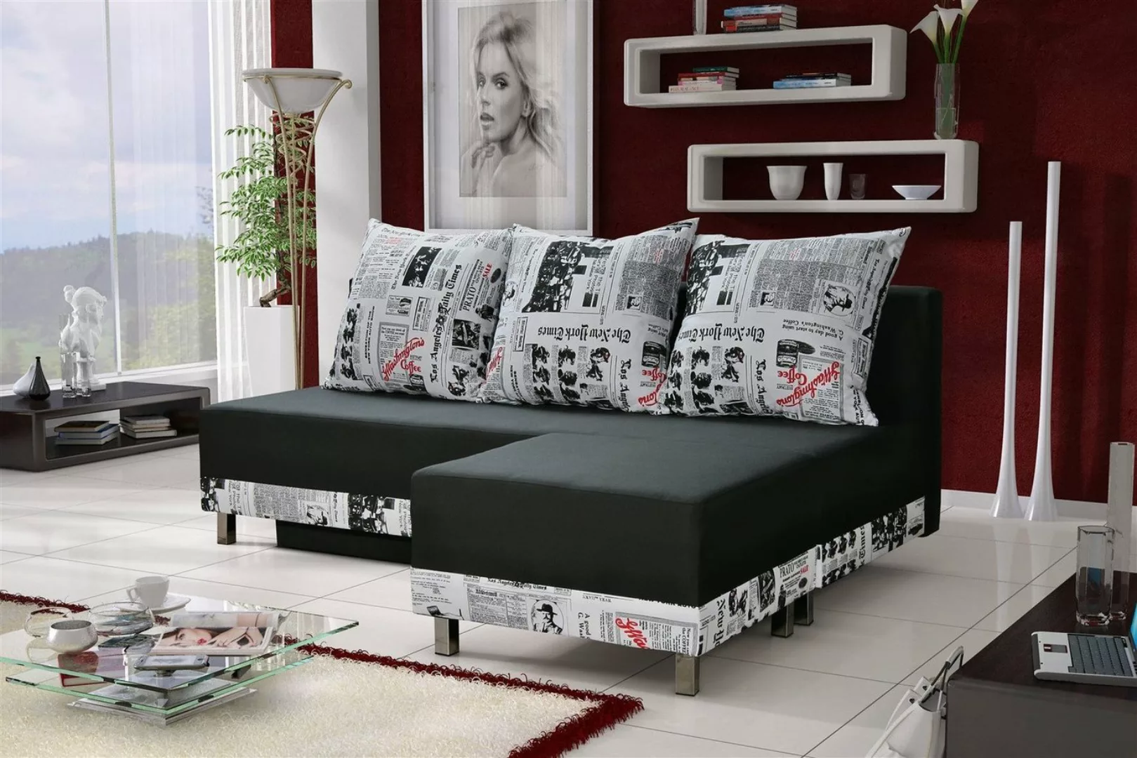 Fun Möbel Kindersofa Schlafsofa Sofa KIRA, inkl. Hocker 70x41x60, mit Bettk günstig online kaufen