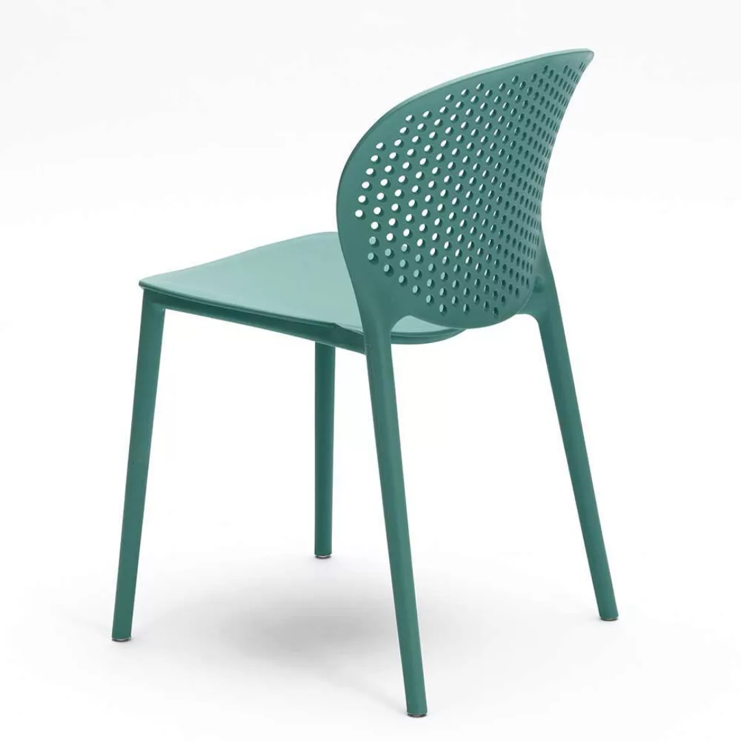 Stuhl Set in Türkis Kunststoff (4er Set) günstig online kaufen