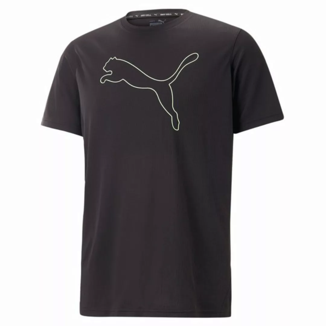 PUMA T-Shirt PERFORMANCE CAT TEE M PUMA BLACK-FIZZY LIME günstig online kaufen