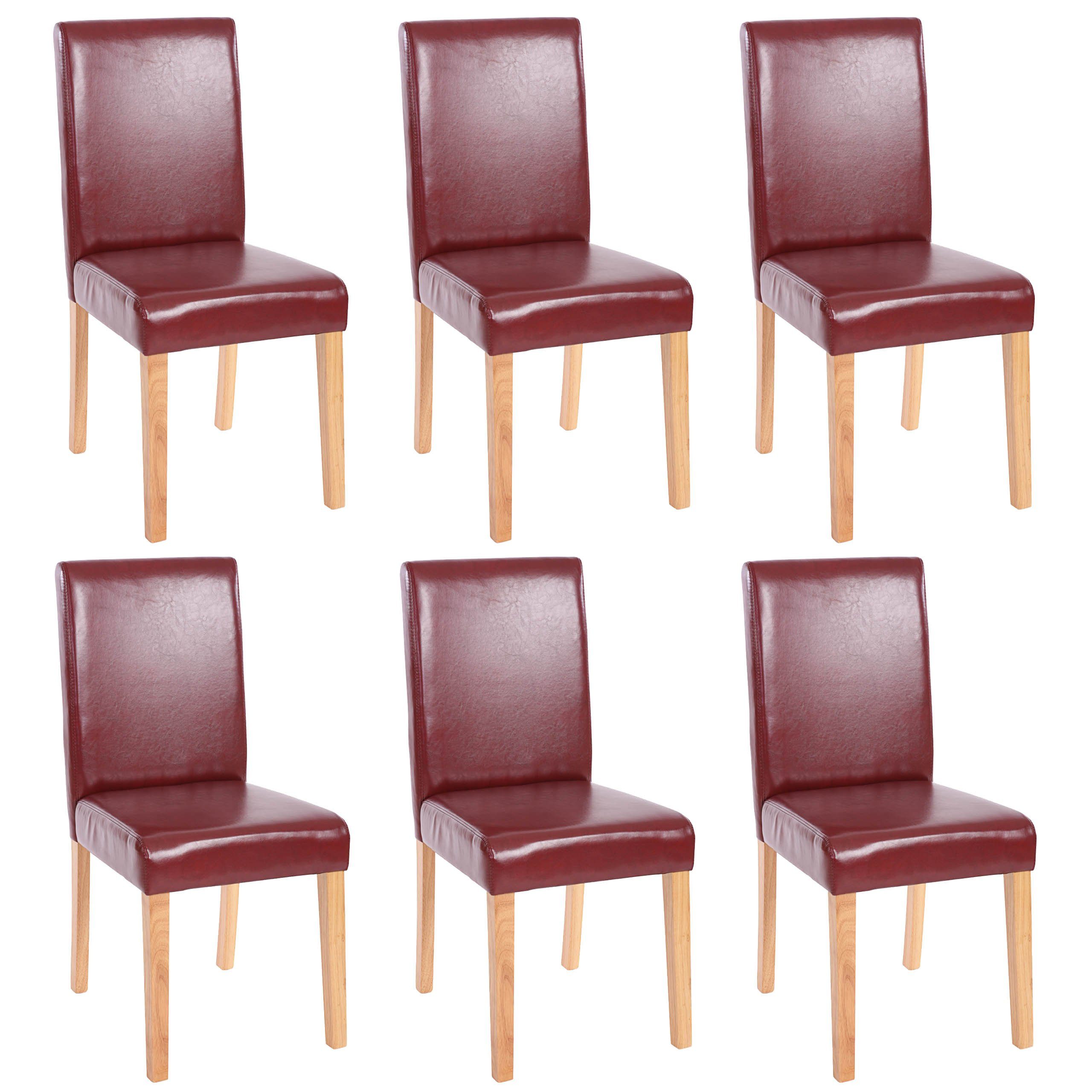 MCW Esszimmerstuhl Littau 6er-Set Kunstleder Schwarz Matt Dunkle Beine günstig online kaufen
