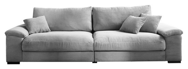 Iwaniccy Big-Sofa MERLIN, Grau, Cordbezug, inkl. Kissen, B 288 x H 90 x T 1 günstig online kaufen