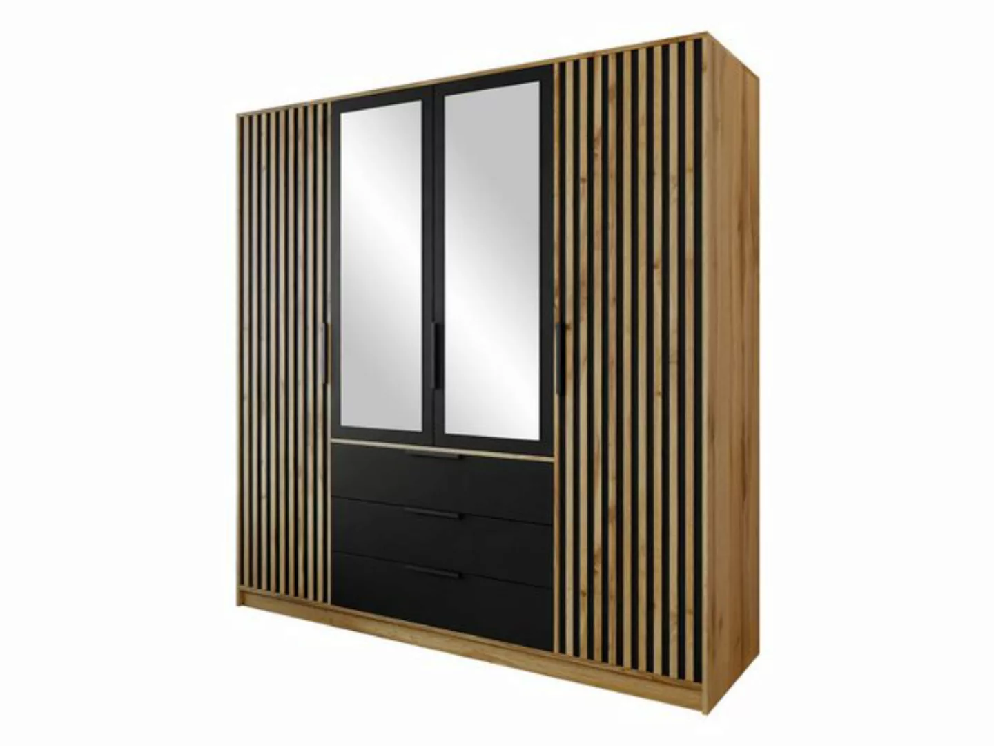 MIRJAN24 Kleiderschrank Bali Lux 4D (mit 4 Drehtüren und 3 Schubladen) Fron günstig online kaufen