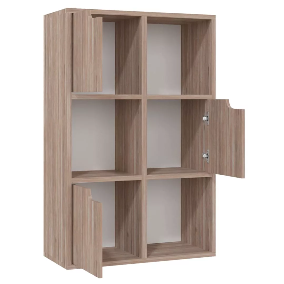 Bücherregal Graue Sonoma-eiche 60x27,5x88 Cm Spanplatte günstig online kaufen