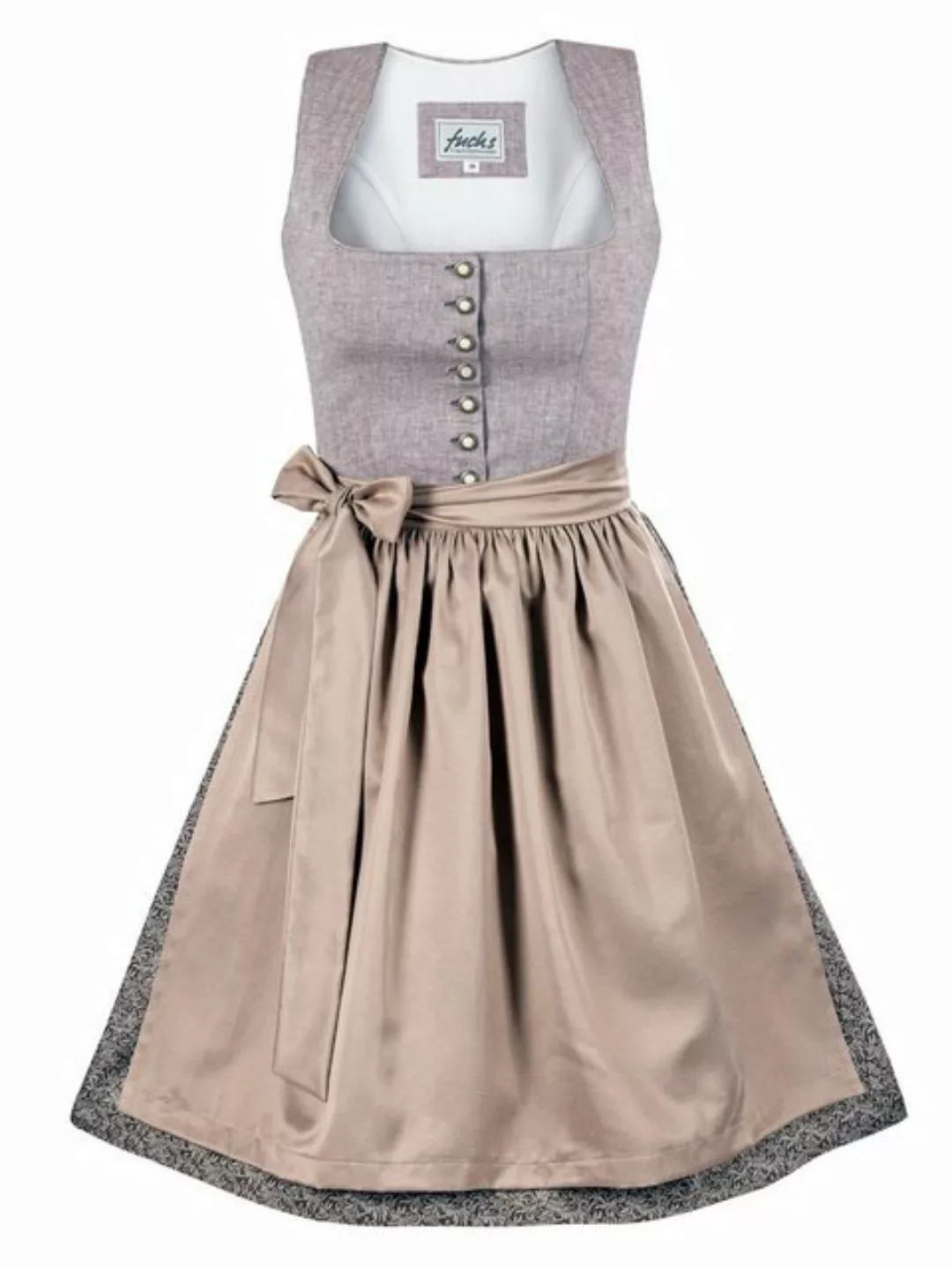 Trachten24.de Dirndl Midi Dirndl Ursel beige (2-tlg) Rockteil 65cm günstig online kaufen