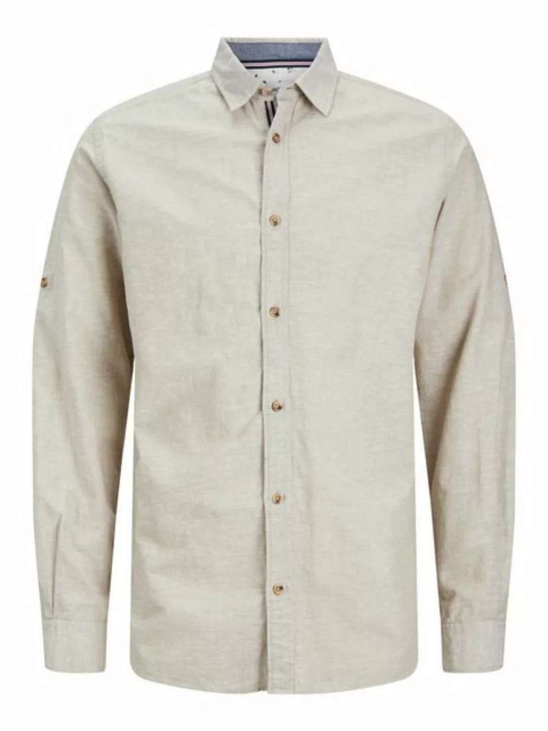 Jack & Jones Langarmhemd JJLINEN BLEND DETAIL SHIRT LS günstig online kaufen