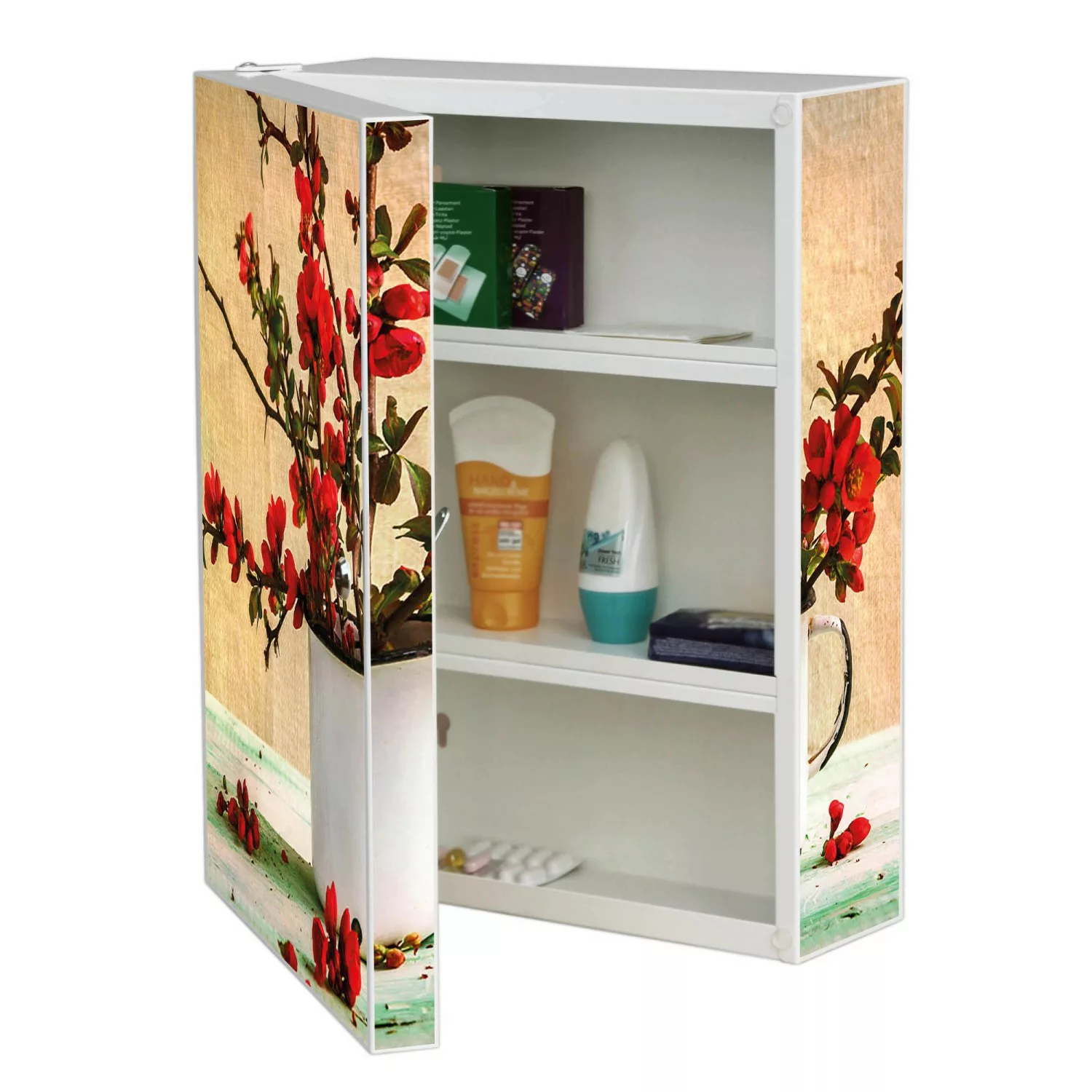 Banjado XXL Medizinschrank Abschliessbar 35x46x15cm Arzneischrank Weiß Aus günstig online kaufen