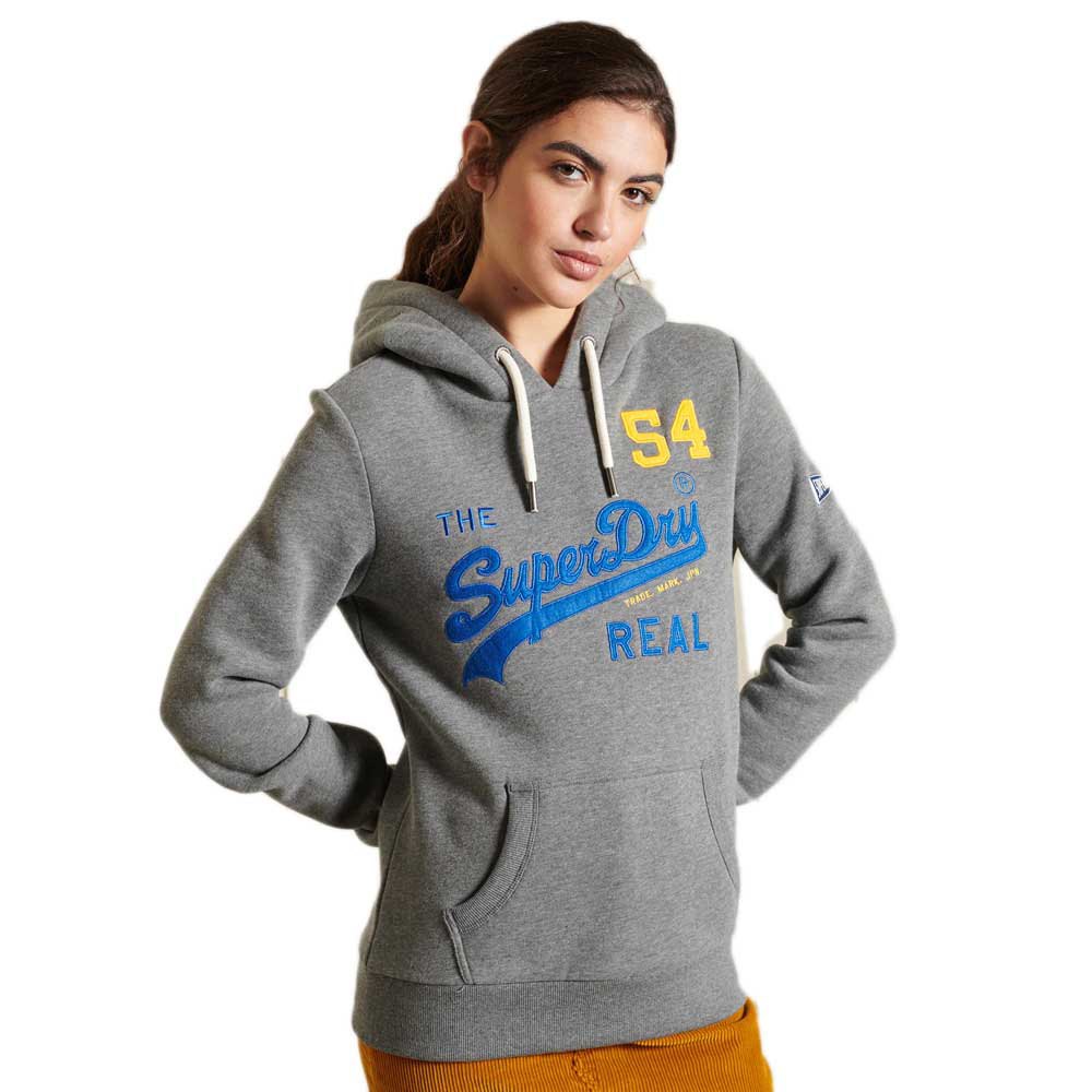 Superdry Vintage Logo Source Kapuzenpullover M Rich Charcoal Marl günstig online kaufen