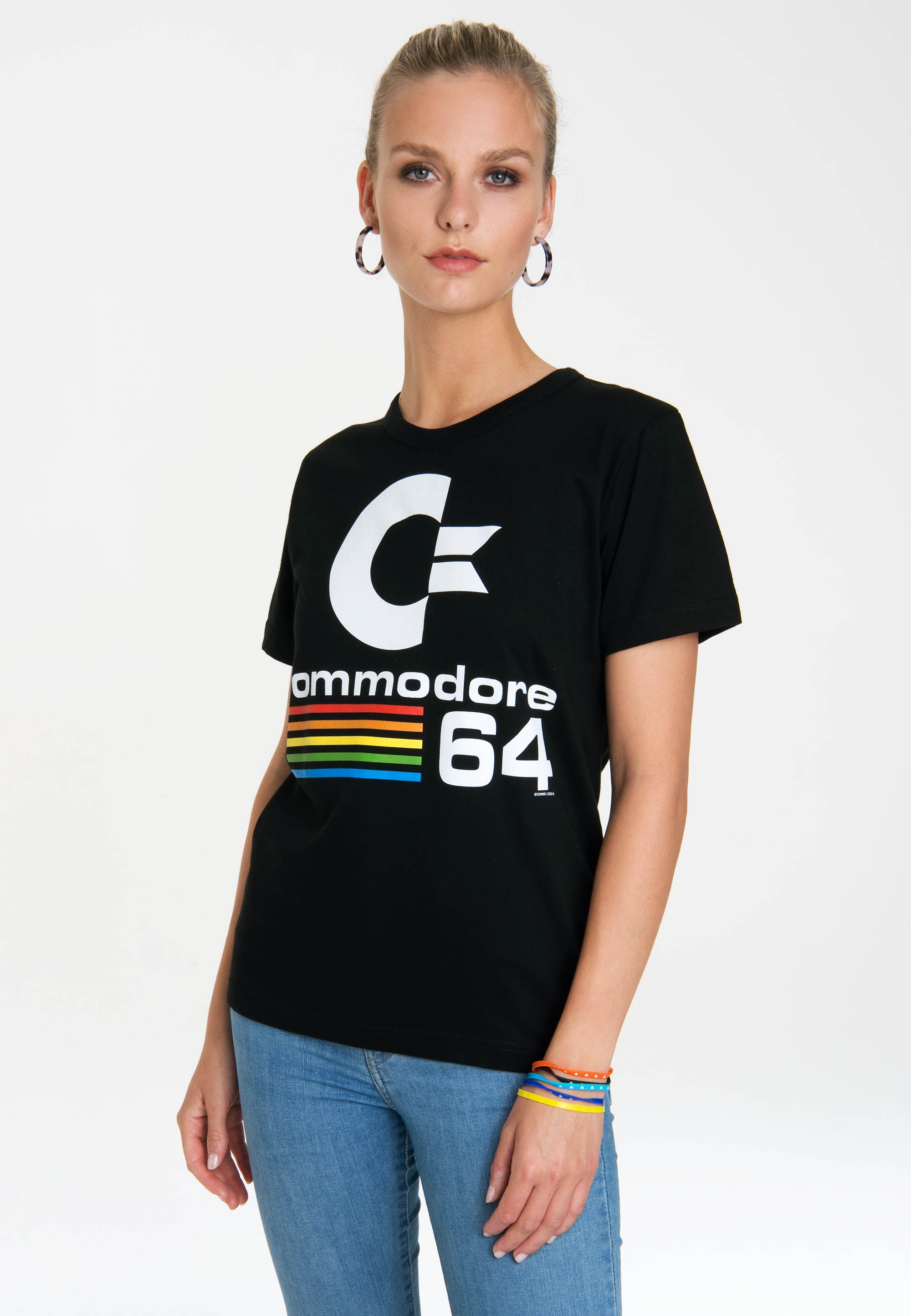 LOGOSHIRT T-Shirt "Commodore C64", mit lizenziertem Originaldesign günstig online kaufen