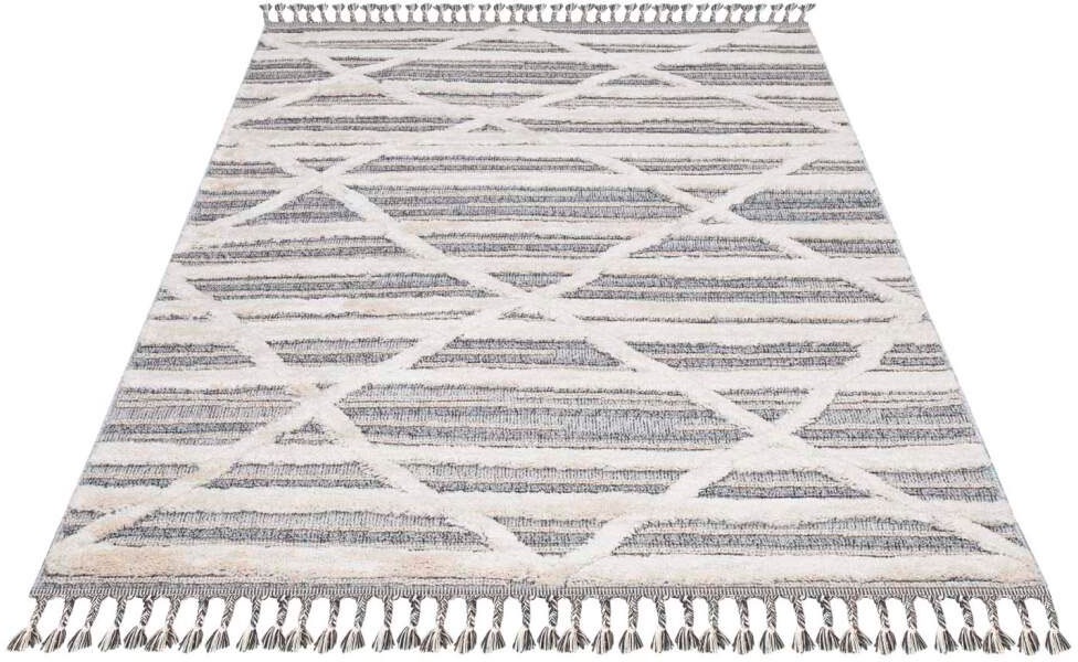 Carpet City Teppich »Valencia 810«, rechteckig, 20 mm Höhe, Boho-Stil, Raut günstig online kaufen