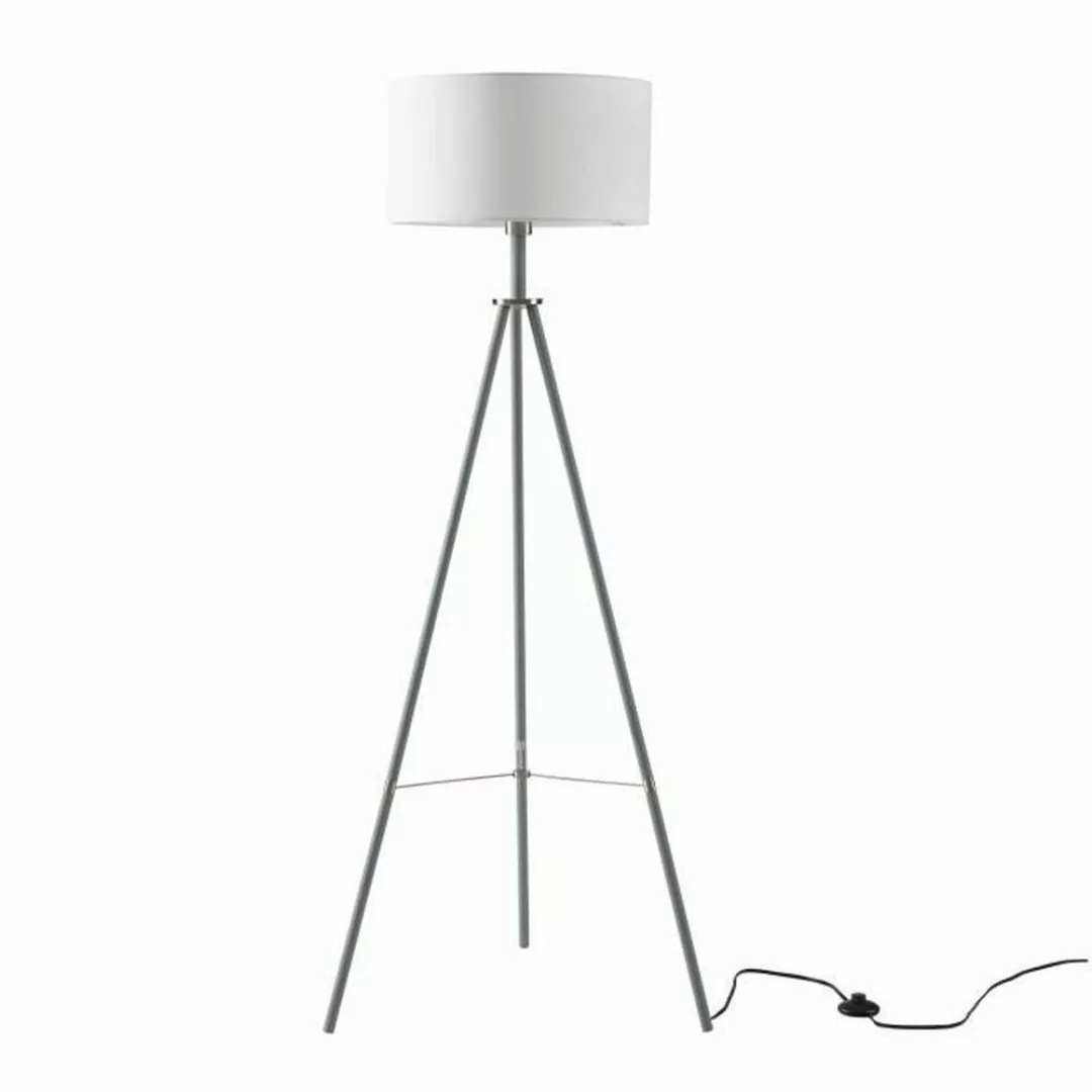 Stehlampe International Design Grau Weiß 40 W Metall günstig online kaufen