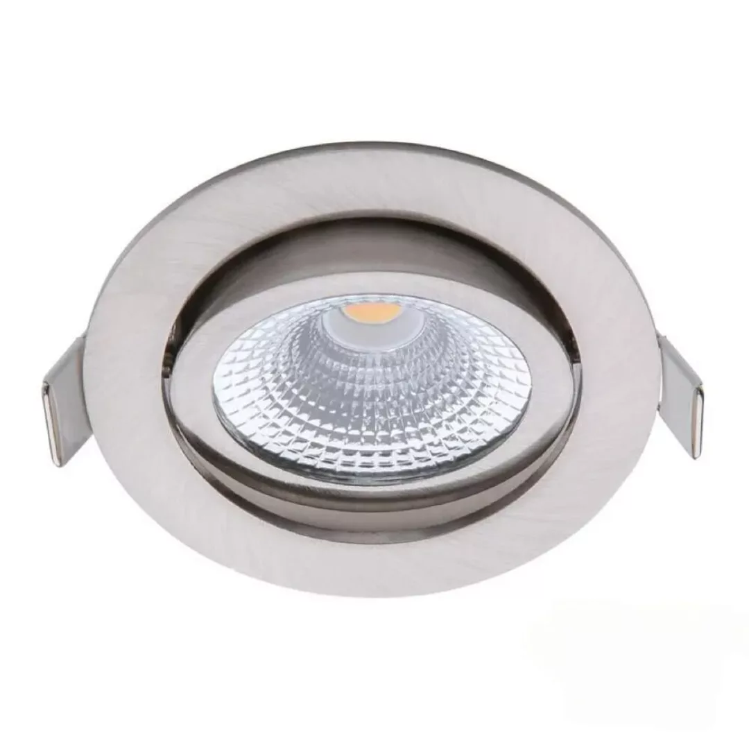 LED Einbaustrahler dim to warm rund in Silber 5W 450lm IP54 günstig online kaufen