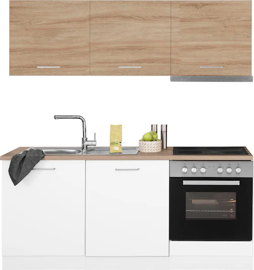 HELD MÖBEL Küchenzeile "Visby", mit E-Geräten, Breite 180 cm, inkl. Geschir günstig online kaufen