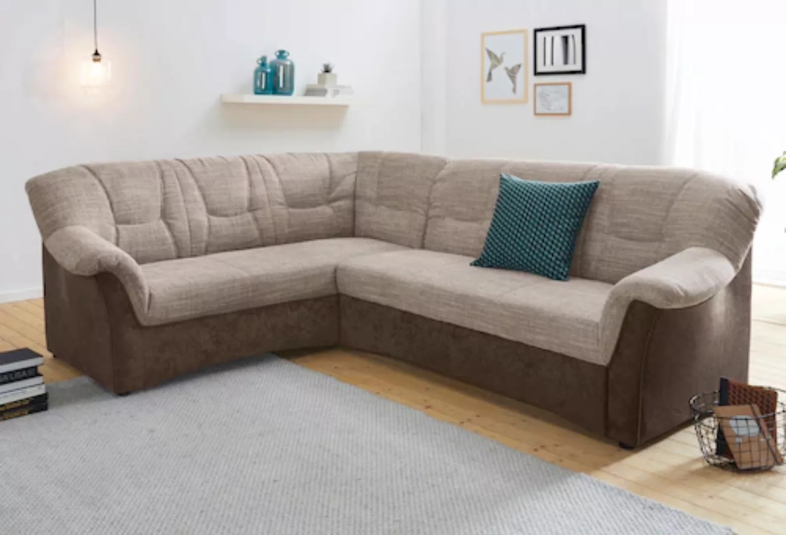 DOMO collection Ecksofa "Sarafina L-Form", wahlweise mit Bettfunktion, opti günstig online kaufen