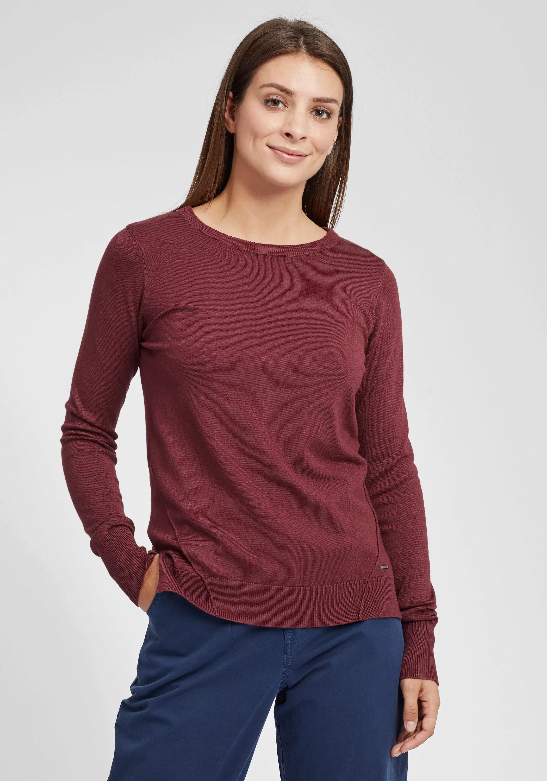 OXMO Strickpullover OXWinova Pullover in Feinstrick Optik günstig online kaufen