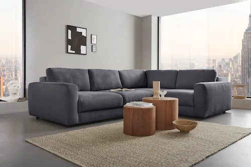 Places of Style Ecksofa "Bloomfield, L-Form", extra tiefe Sitzfläche, wahlw günstig online kaufen