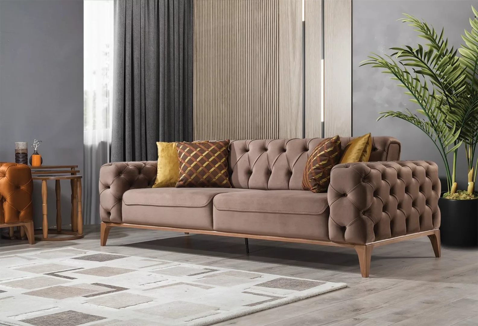 Villa Möbel Sofa Roma, 1 Stk. 2-Sitzer, Quality Made in Turkey, Mikrofaser günstig online kaufen