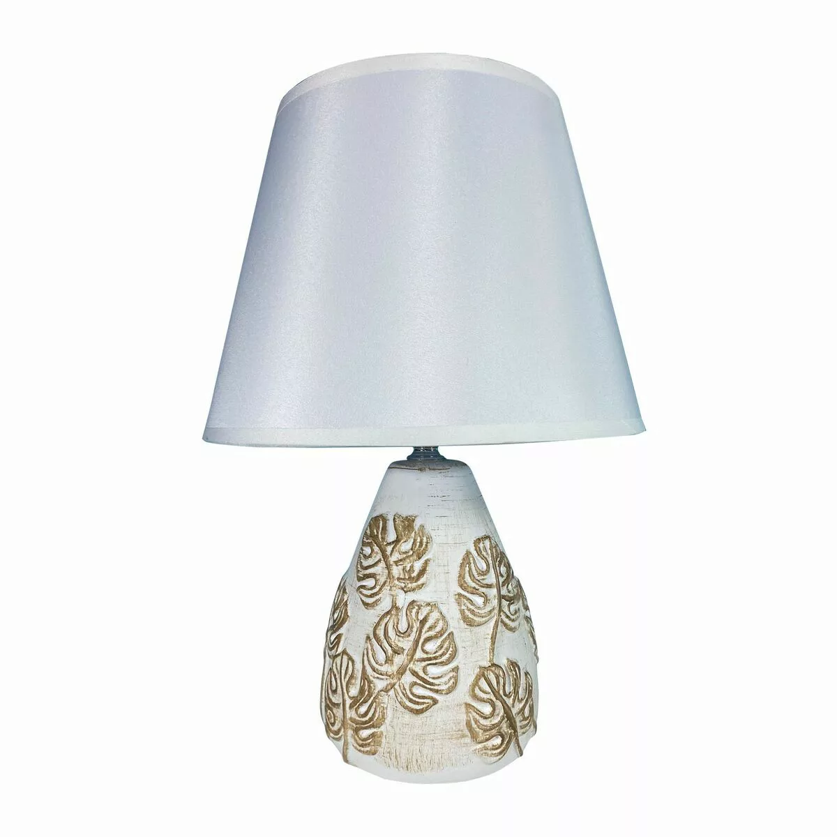 Tischlampe Versa Beige Blomster Aus Keramik Textil (24,5 X 37 X 12 Cm) günstig online kaufen