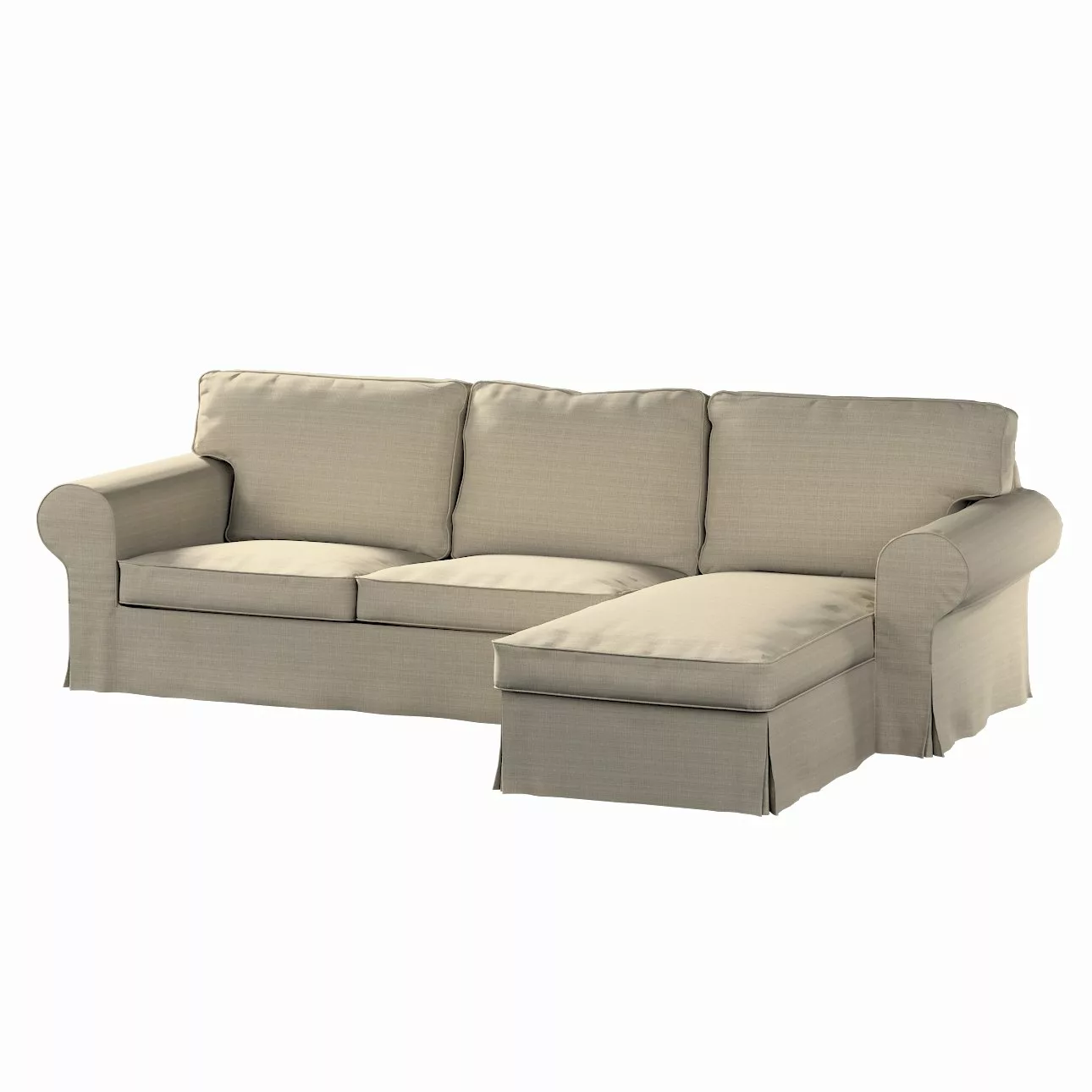 Bezug für Ektorp 2-Sitzer Sofa mit Recamiere, beige, Ektorp 2-Sitzer Sofabe günstig online kaufen