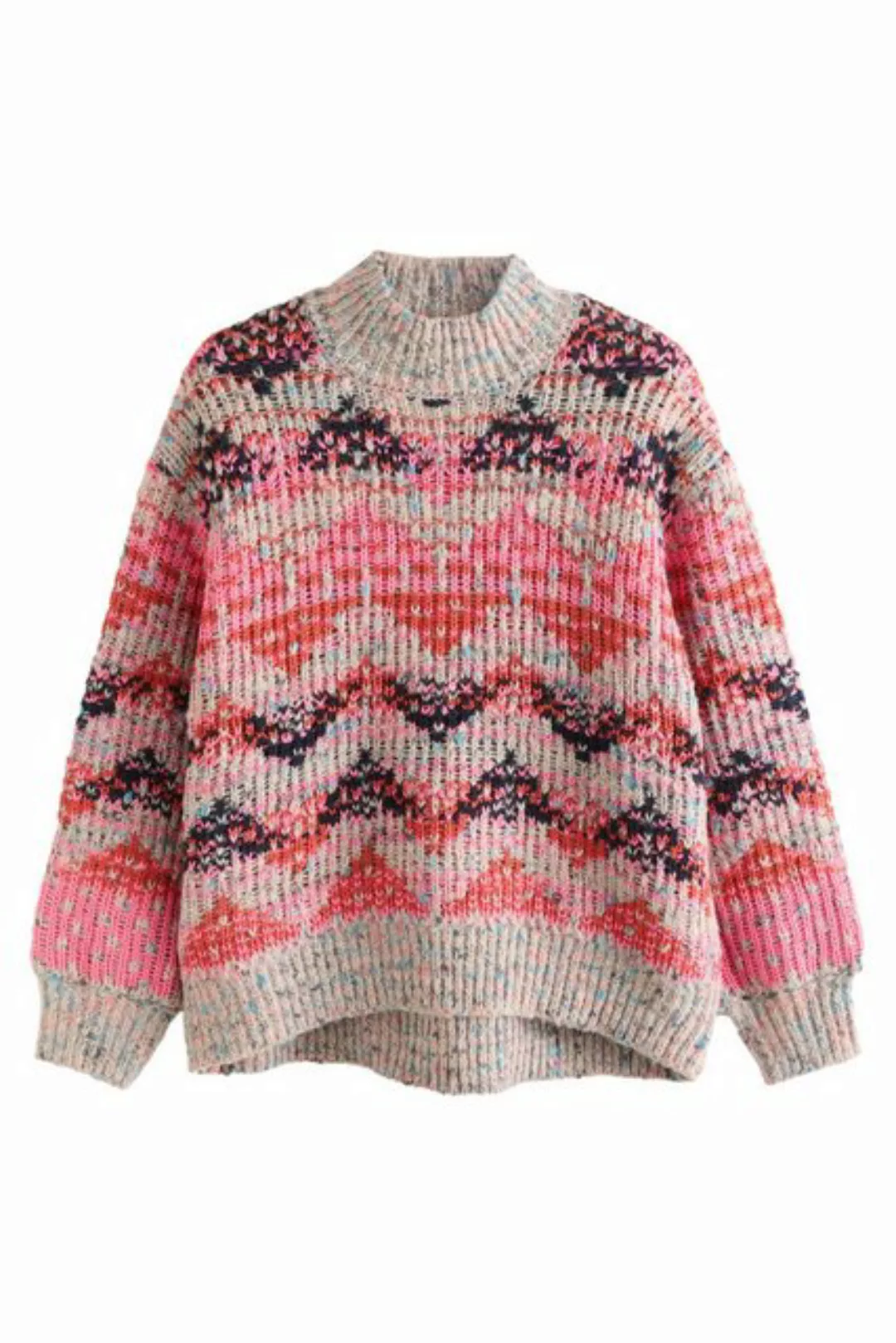 Next Stehkragenpullover Hochgeschlossener Strickpullover mit Streifen (1-tl günstig online kaufen