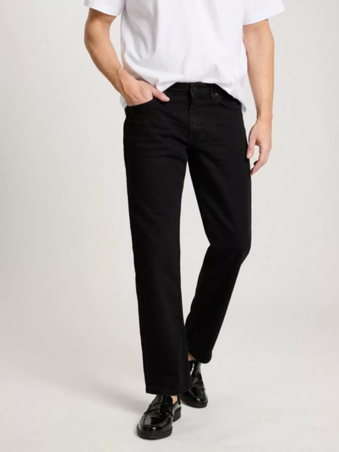 Cross Jeans Herren Jeans Antonio - Relax Fit - Black günstig online kaufen