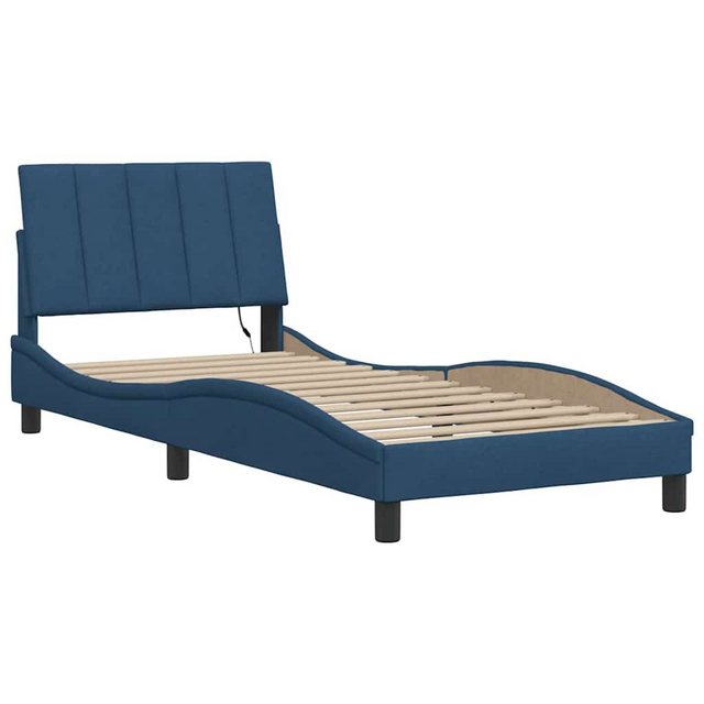 vidaXL Bett Bettgestell ohne Matratze Blau 80x200 cm Stoff günstig online kaufen