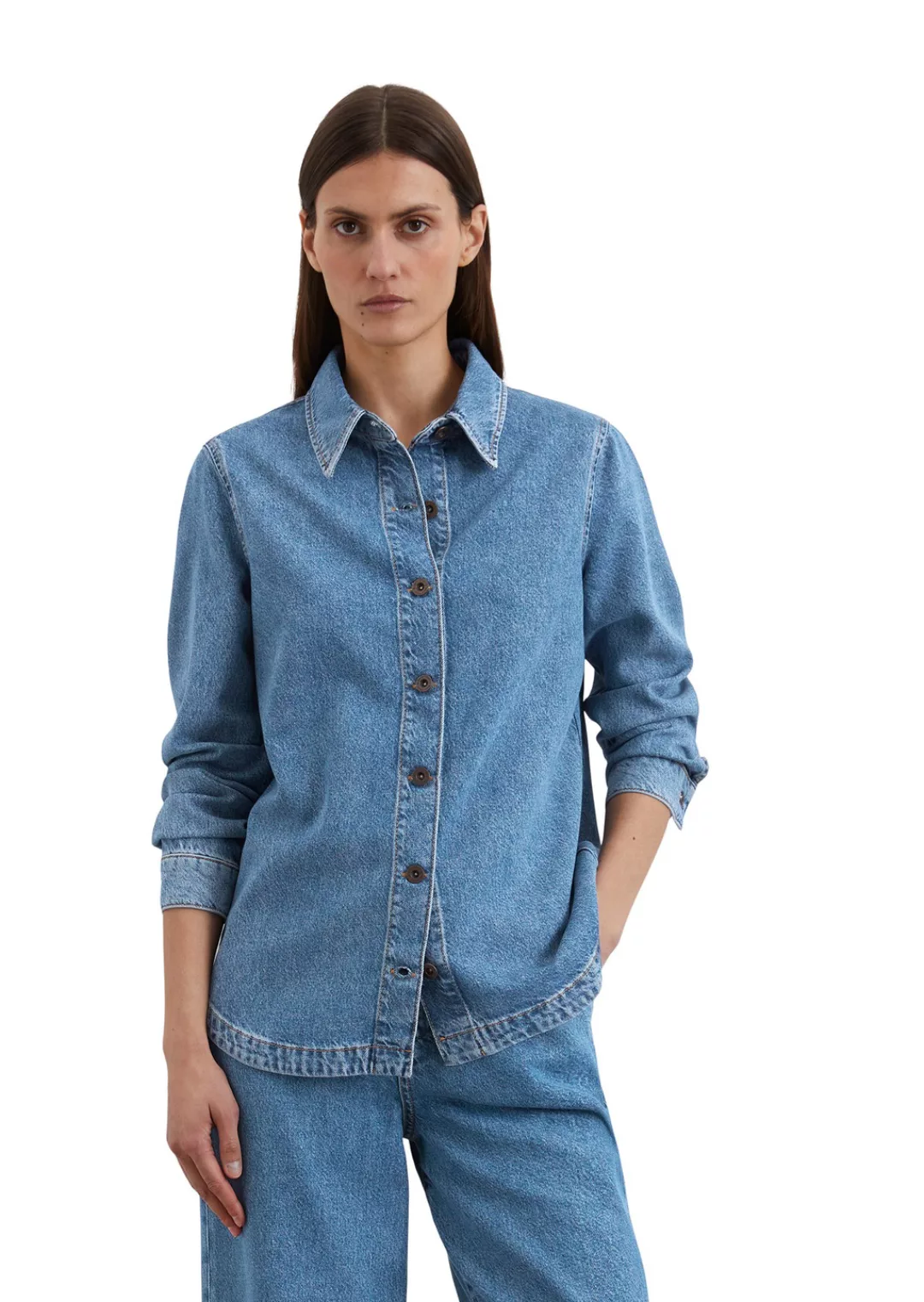 Marc OPolo Jeansbluse "aus Lyocell-Bio-Baumwolle-Mix" günstig online kaufen