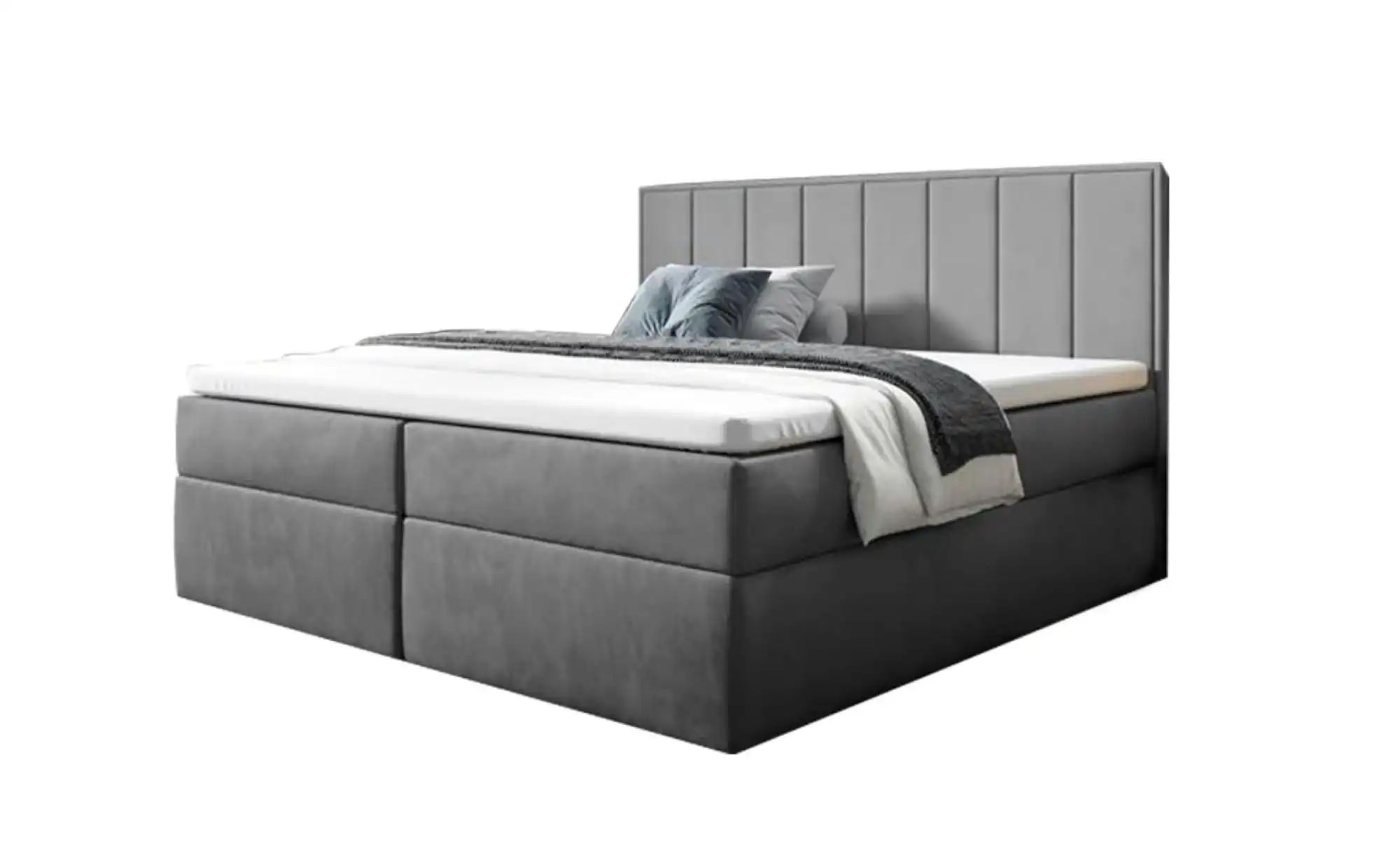 Boxbett mit Bettkasten Havana ¦ grau ¦ Maße (cm): H: 110 Betten > Polsterbe günstig online kaufen